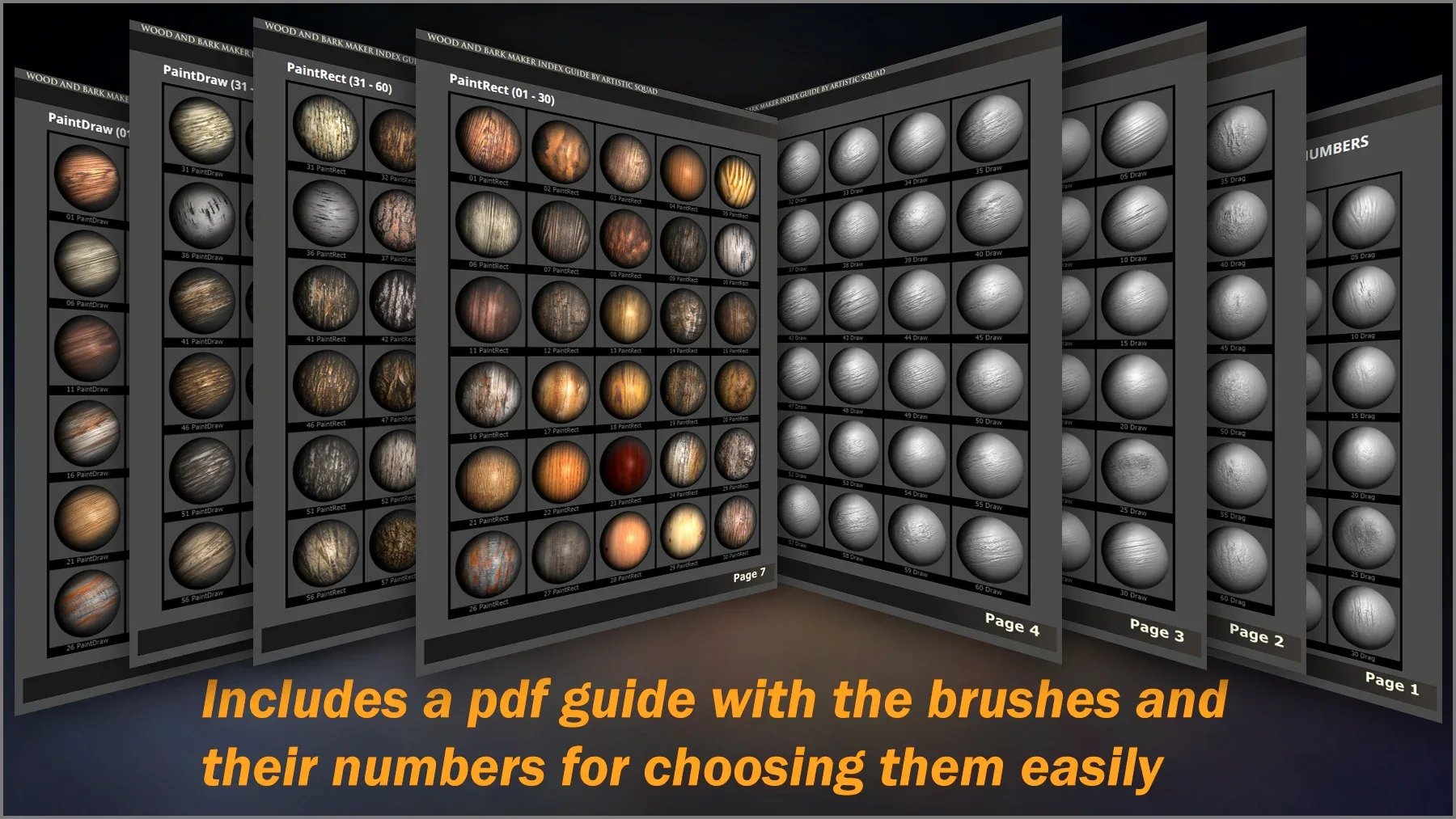 Wood And Bark Maker 305 ZBrush Brushes 65 Alphas And 50 Patterns