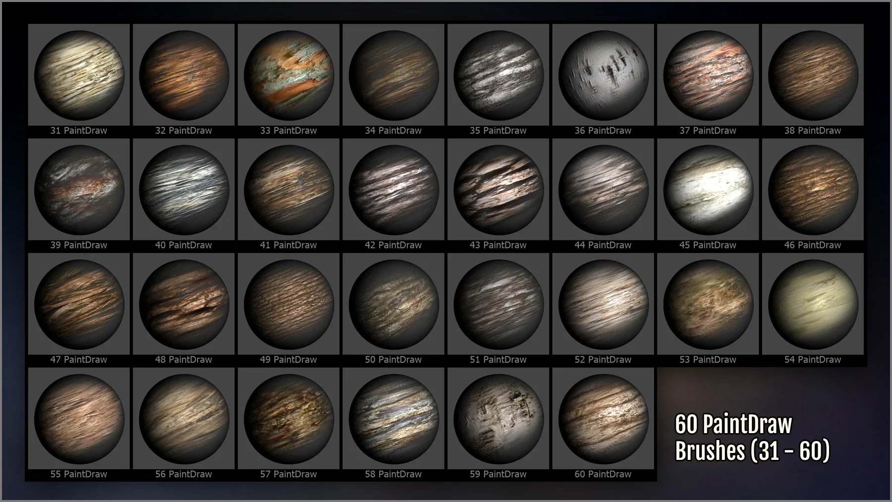 Wood And Bark Maker 305 ZBrush Brushes 65 Alphas And 50 Patterns