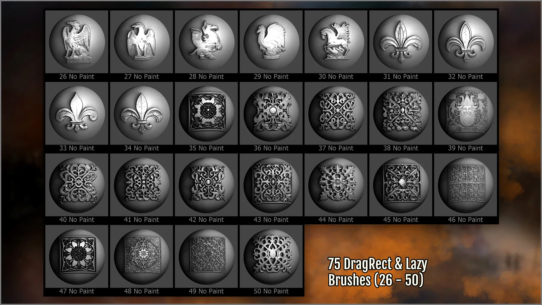 Medieval Maker 300 ZBrush Brushes And 75 Alphas