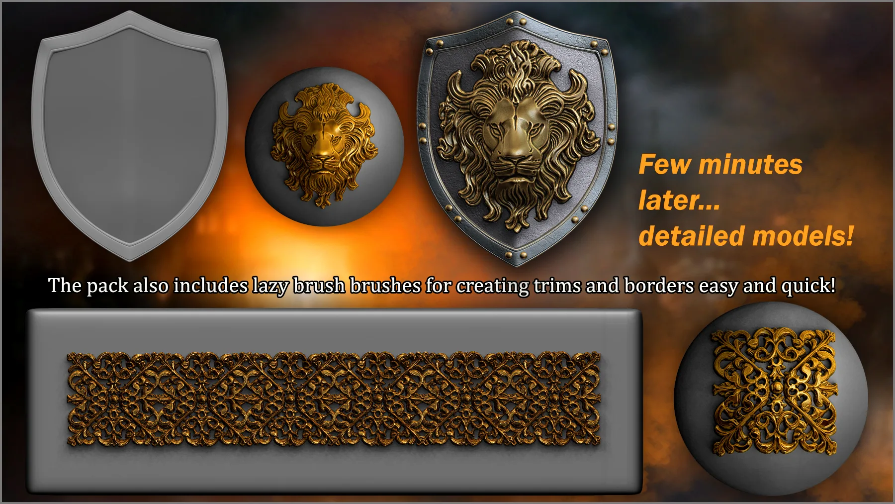 Medieval Maker 300 ZBrush Brushes And 75 Alphas