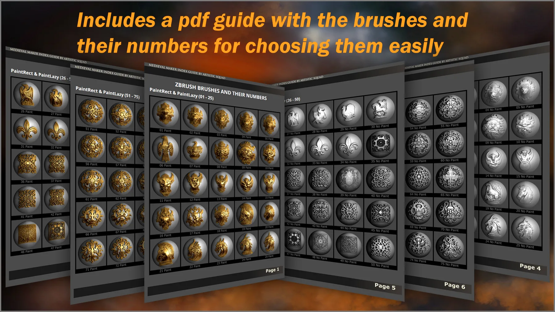 Medieval Maker 300 ZBrush Brushes And 75 Alphas