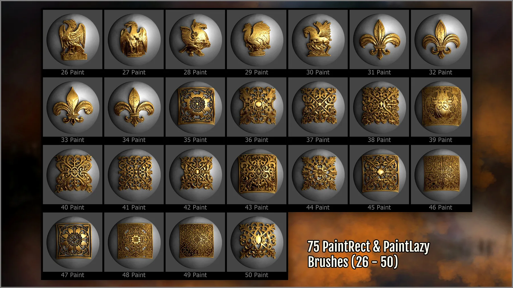 Medieval Maker 300 ZBrush Brushes And 75 Alphas