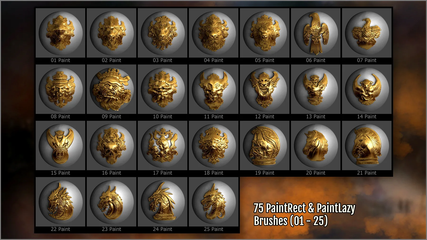 Medieval Maker 300 ZBrush Brushes And 75 Alphas