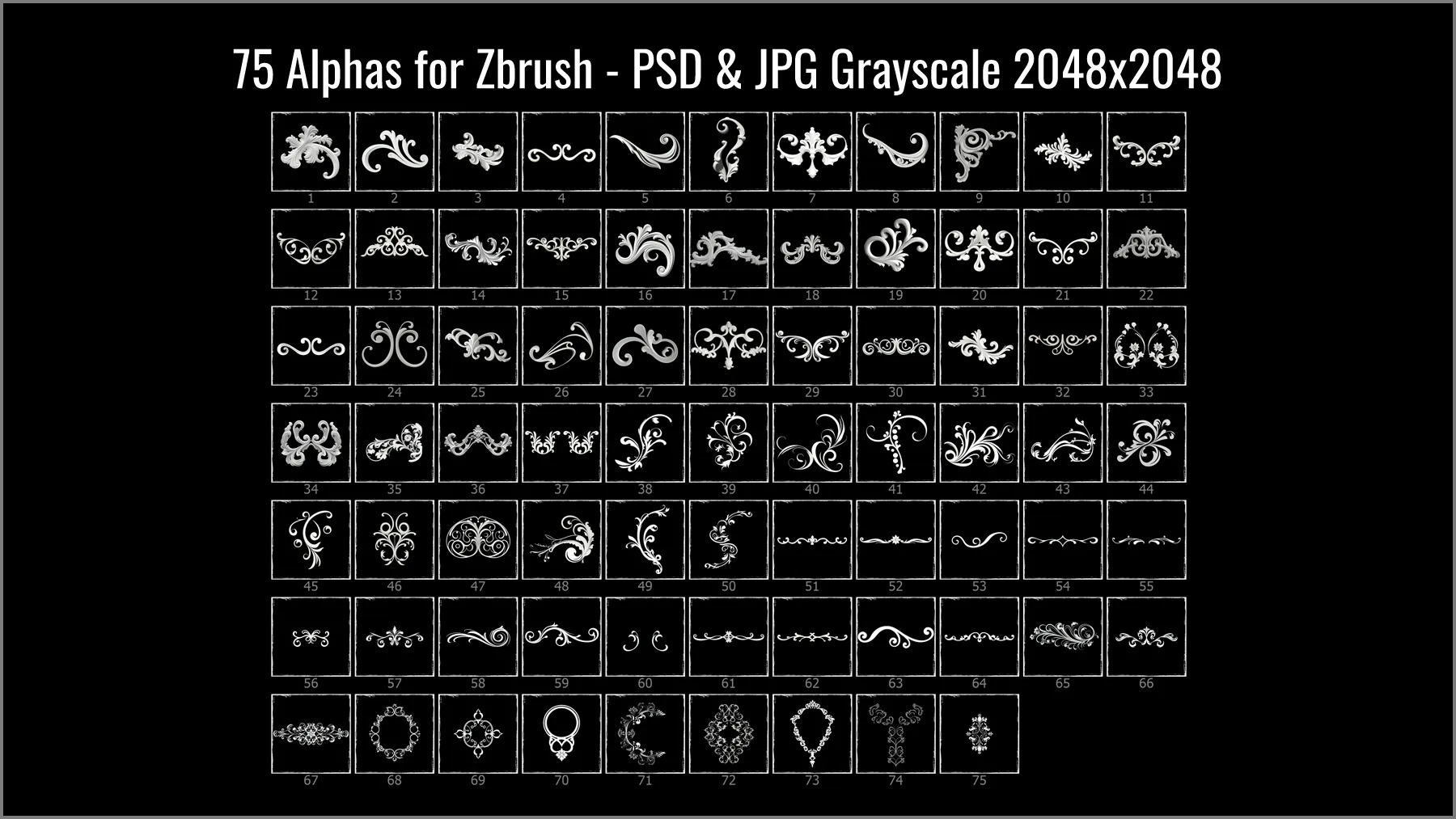 Flourish Maker 300 ZBrush Brushes And 75 Alphas