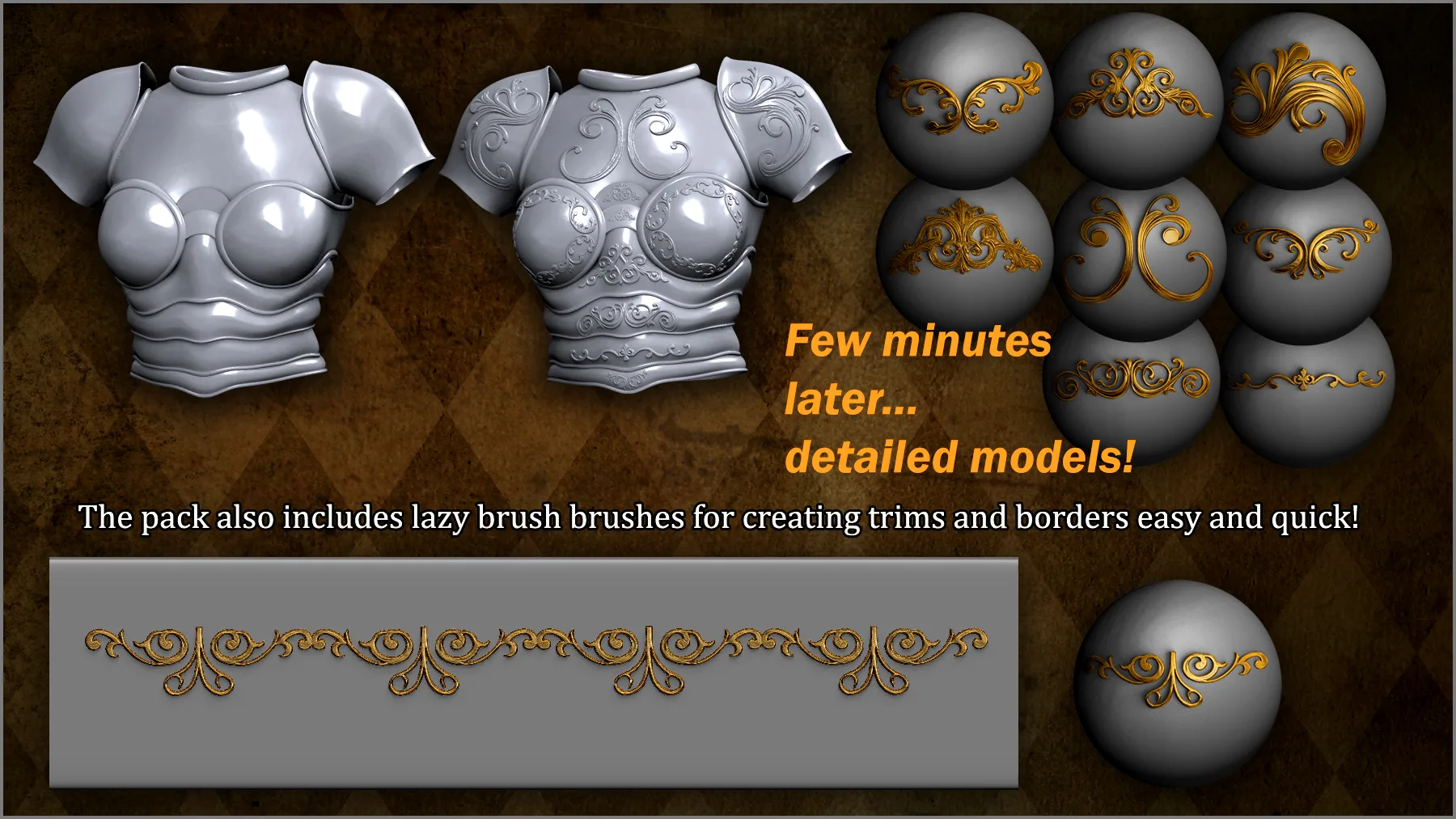 Flourish Maker 300 ZBrush Brushes And 75 Alphas