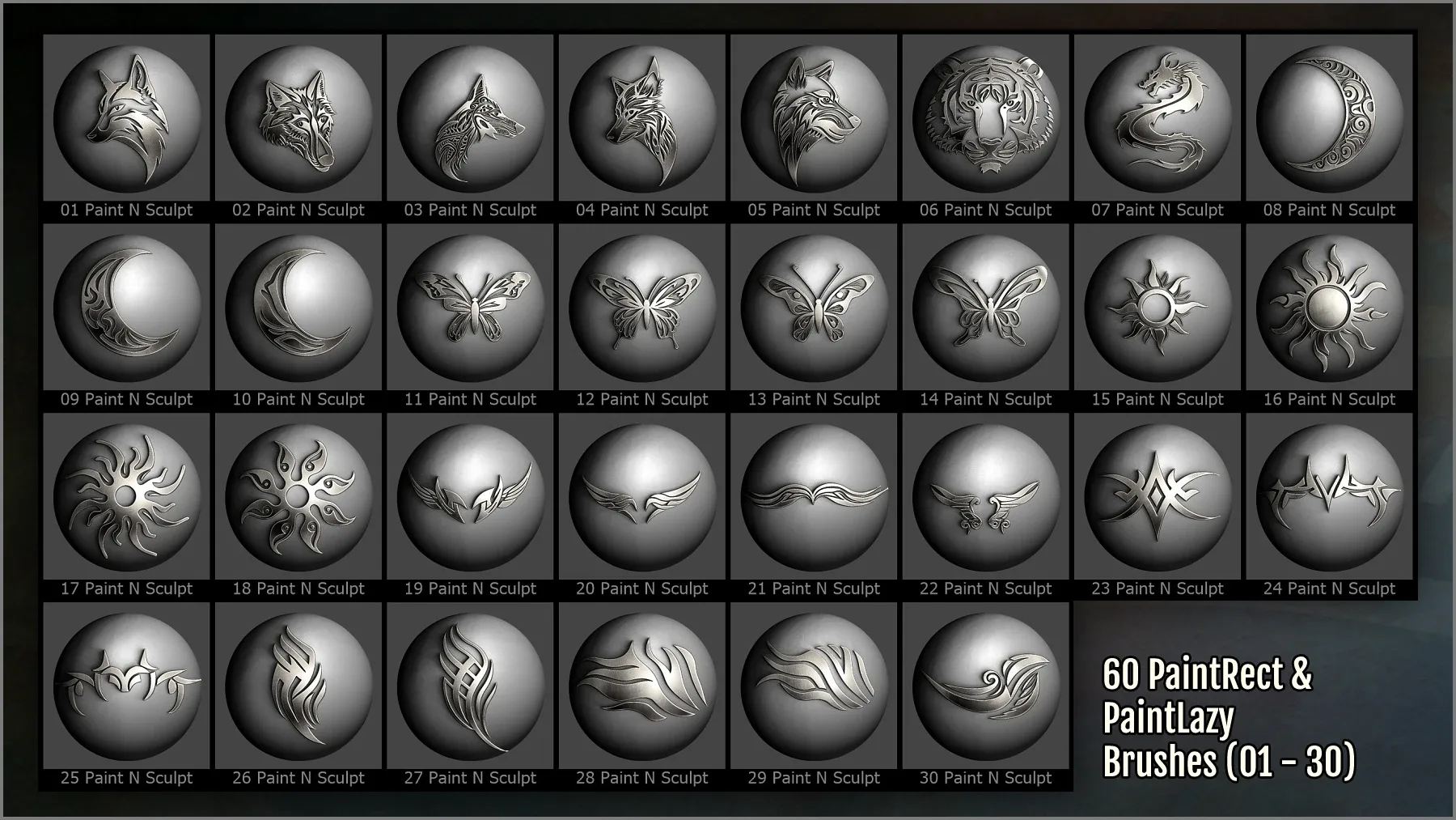 Tribal Maker 300 ZBrush Brushes And 60 Alphas