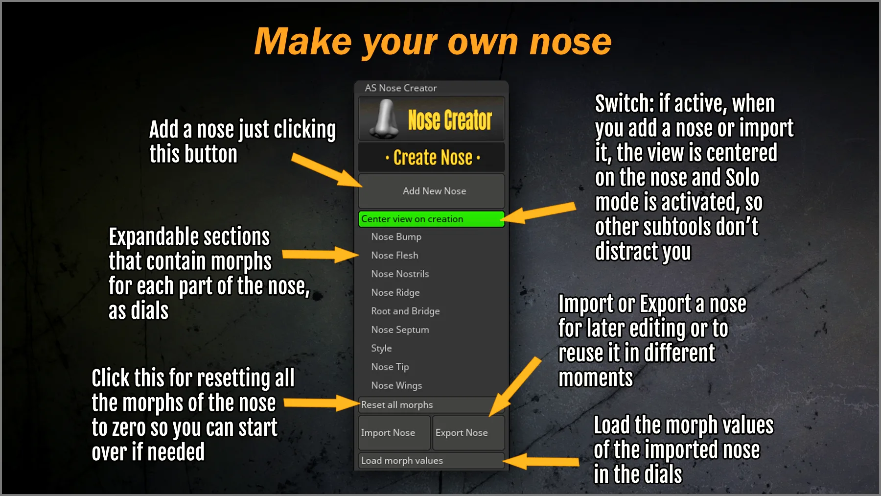 Nose Creator ZBrush Plugin