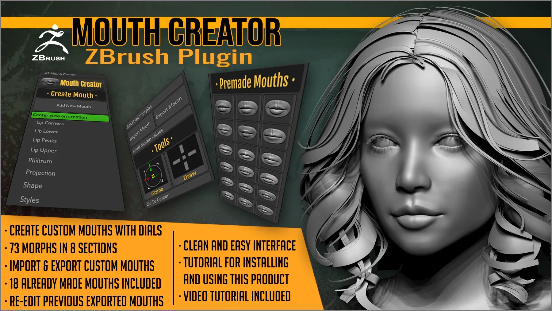 Mouth Creator ZBrush Plugin