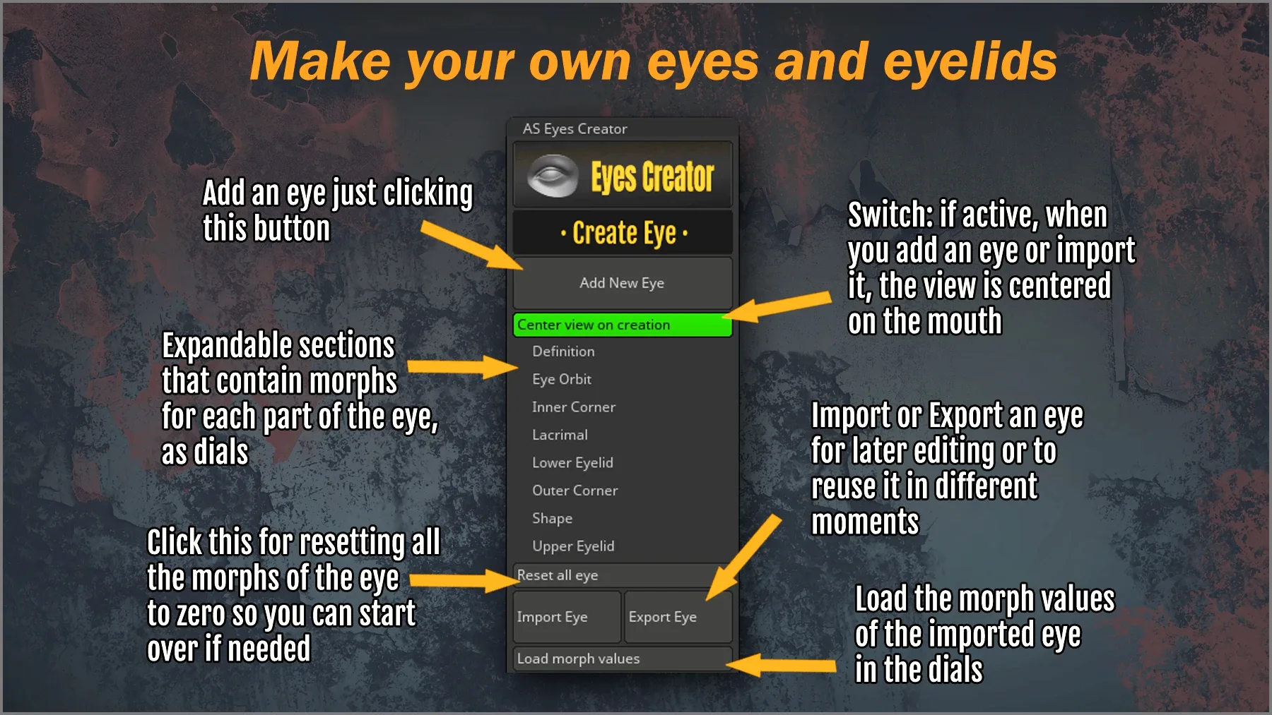 Eyes Creator ZBrush Plugin