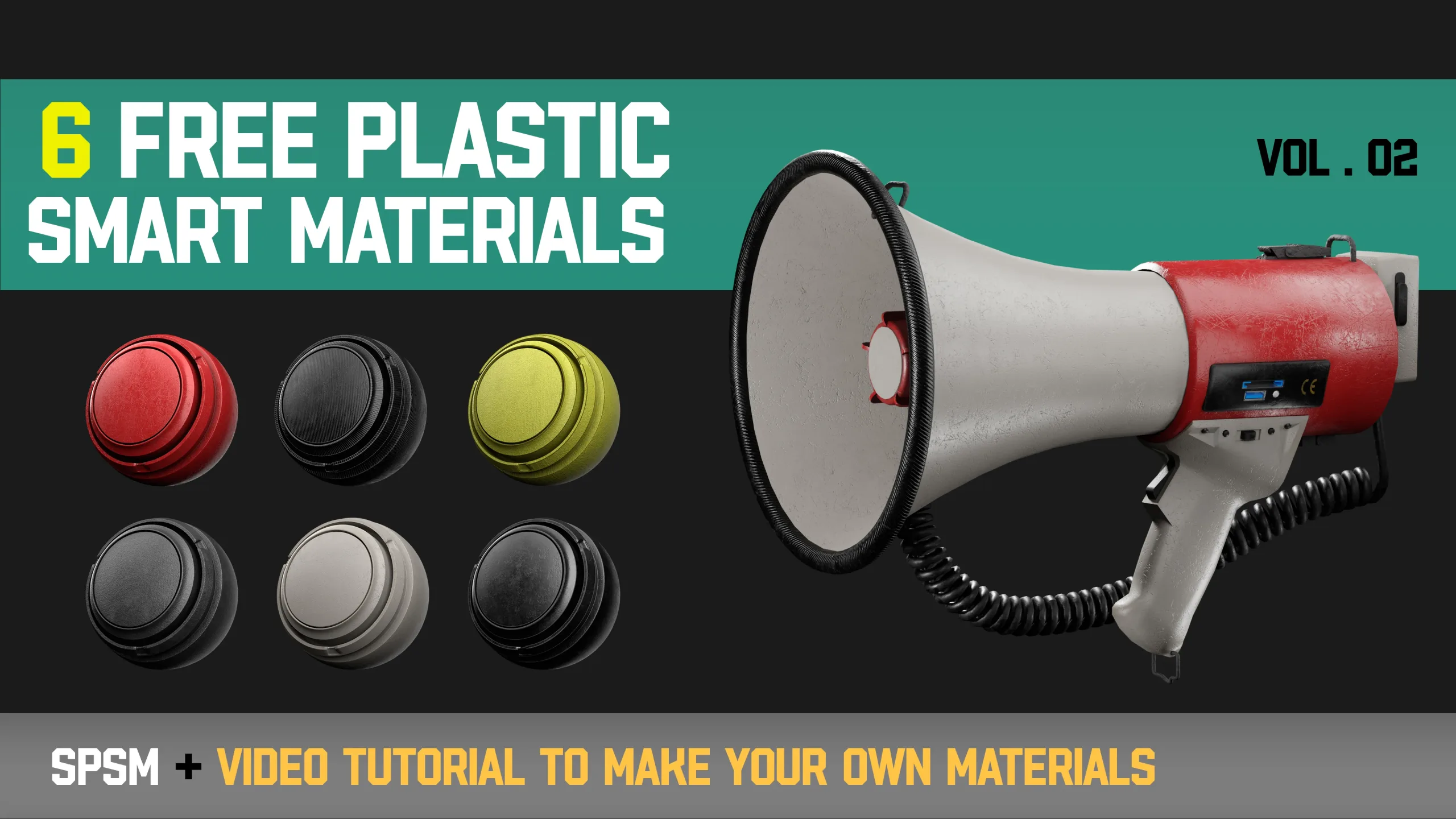 " 6 High Detailed Plastic Smart Materials " (Vol.2) + Video Tutorial - 100% FREE!