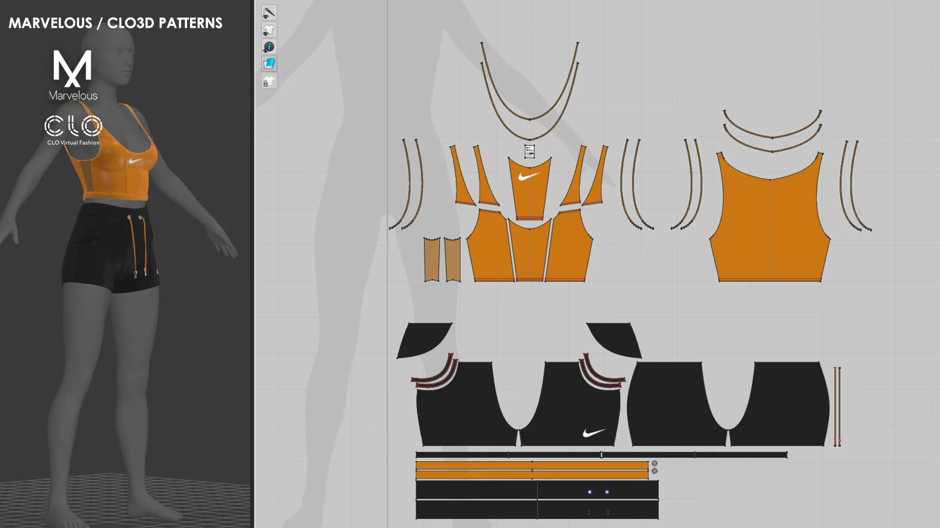 2 Girl's Sportswear - Marvelous / CLO Project file +Video Process