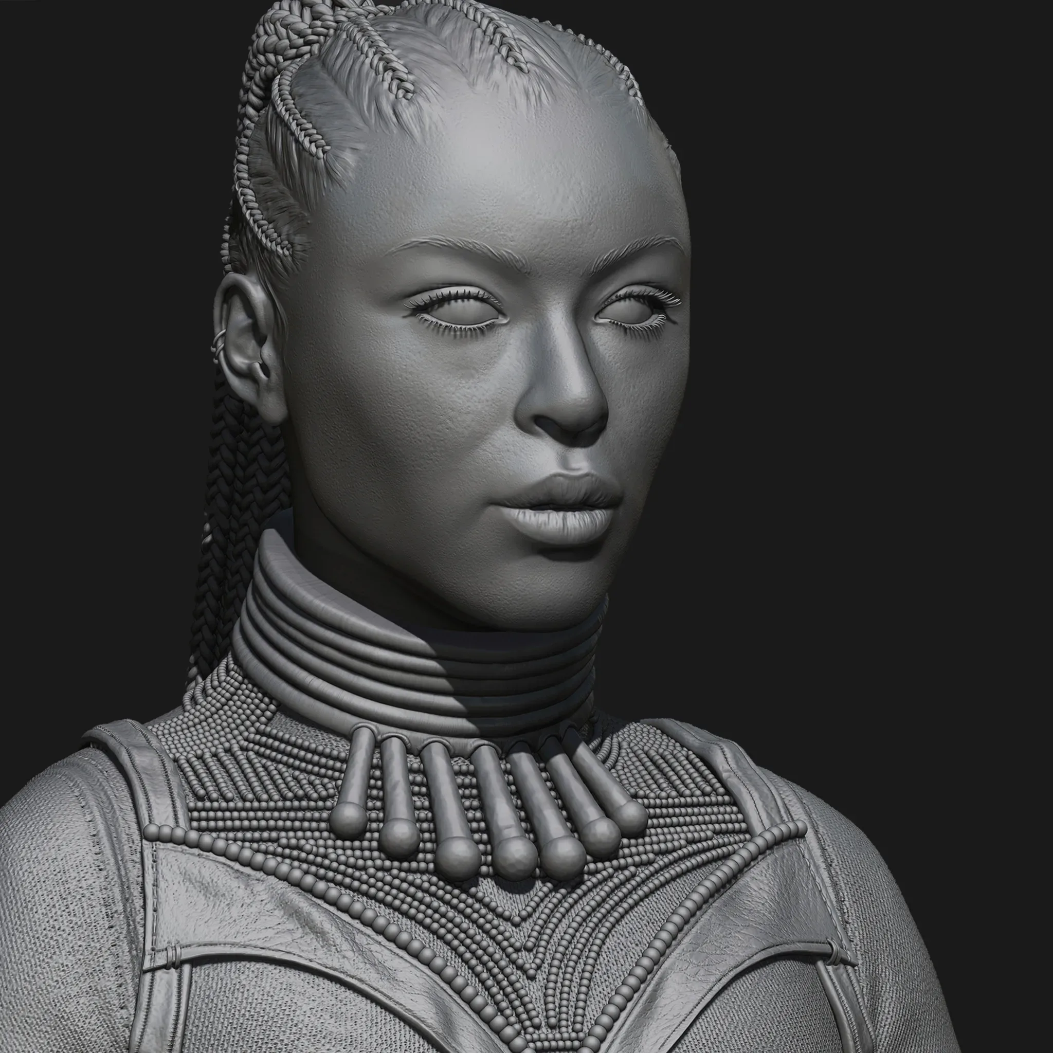 Highpoly Female  Warrior Character Sculpted in Zbrush