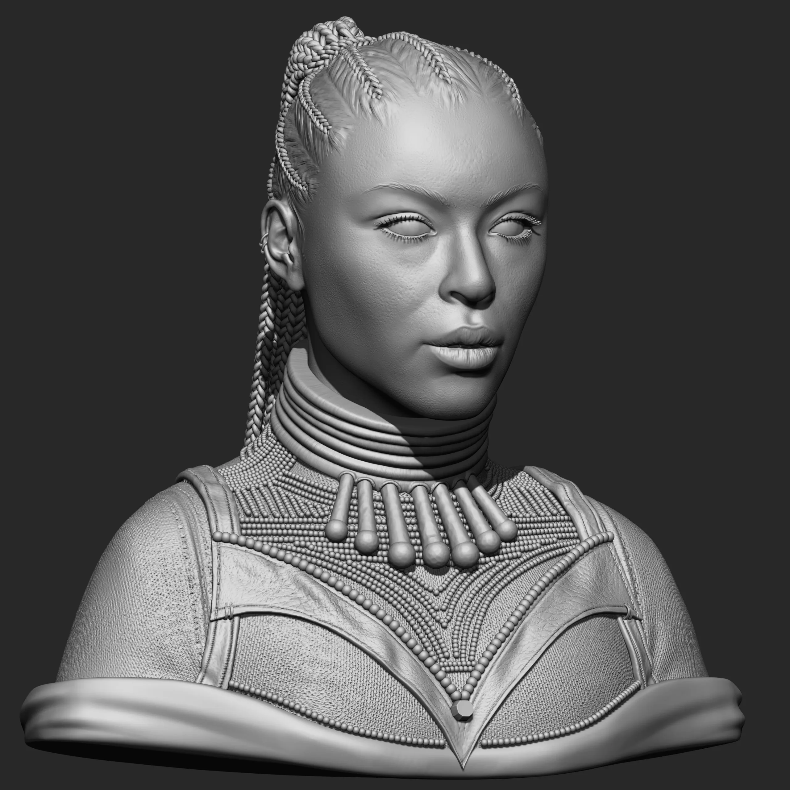 Highpoly Female  Warrior Character Sculpted in Zbrush