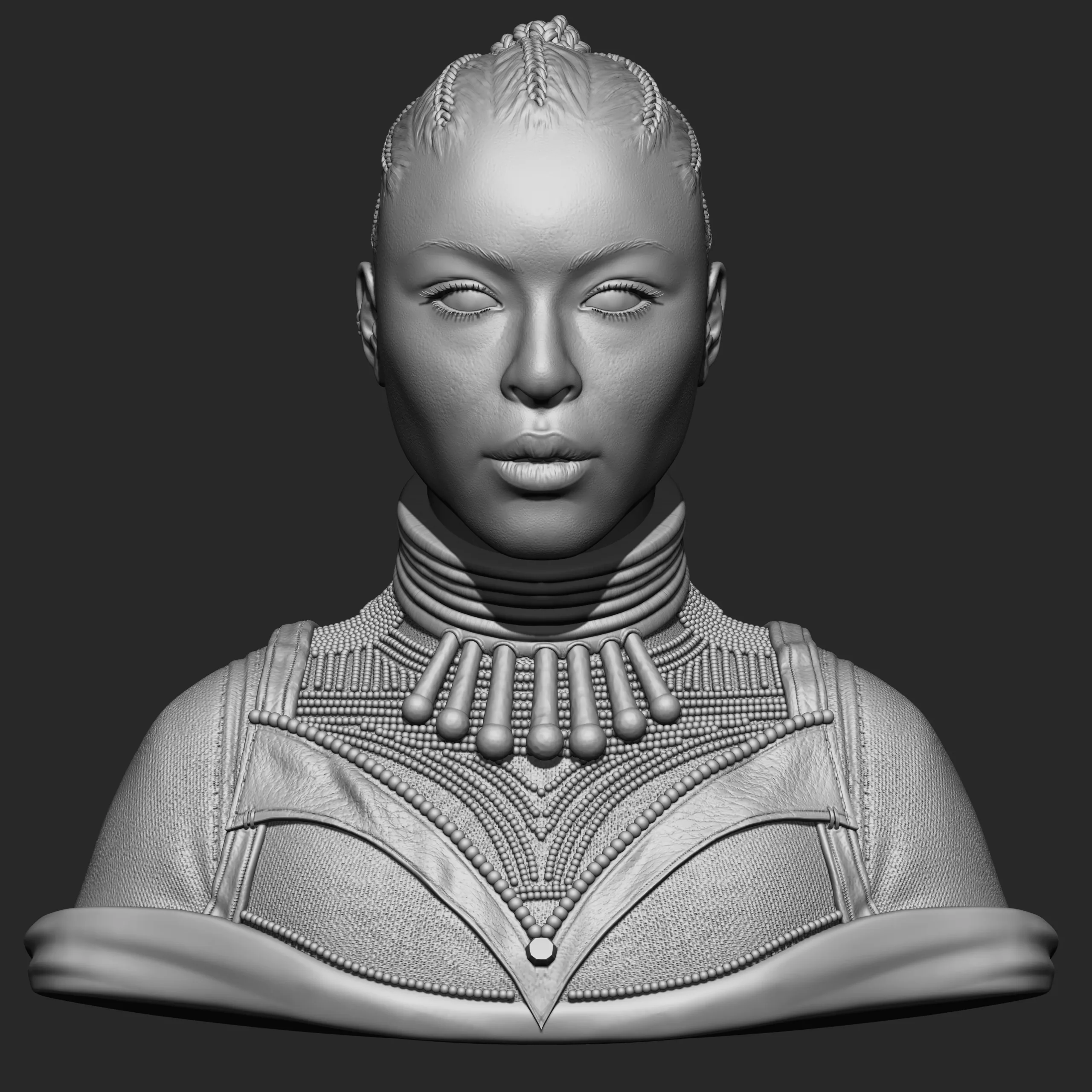 Highpoly Female  Warrior Character Sculpted in Zbrush