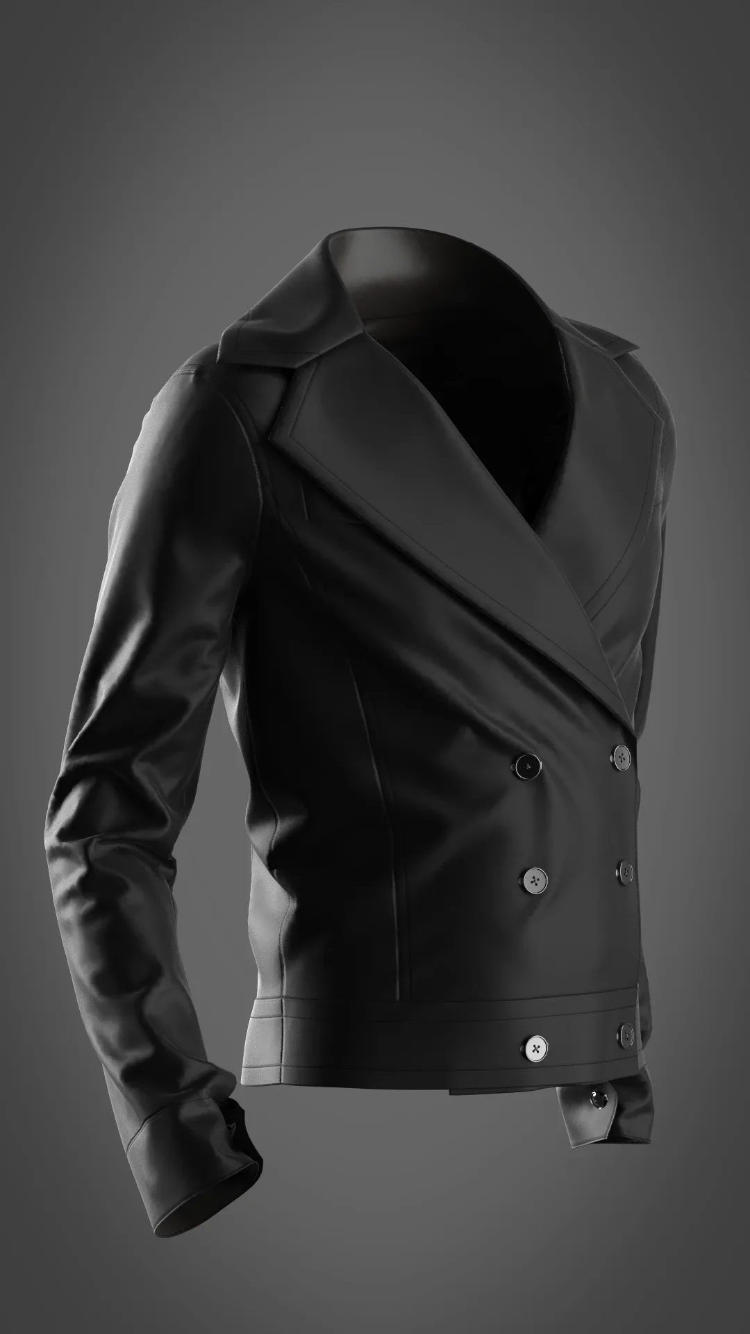 Men's Leather Jacket- Marvelous Designer & Clo3d