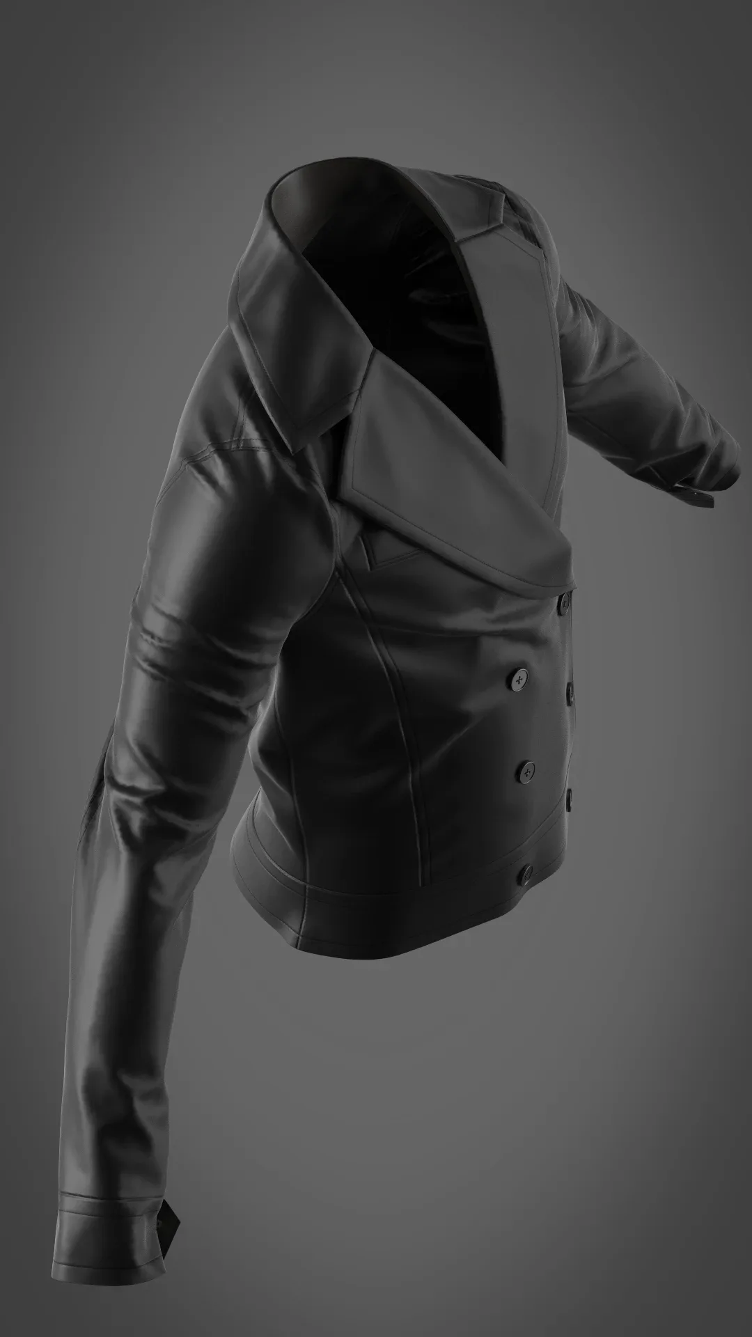 Men's Leather Jacket- Marvelous Designer & Clo3d