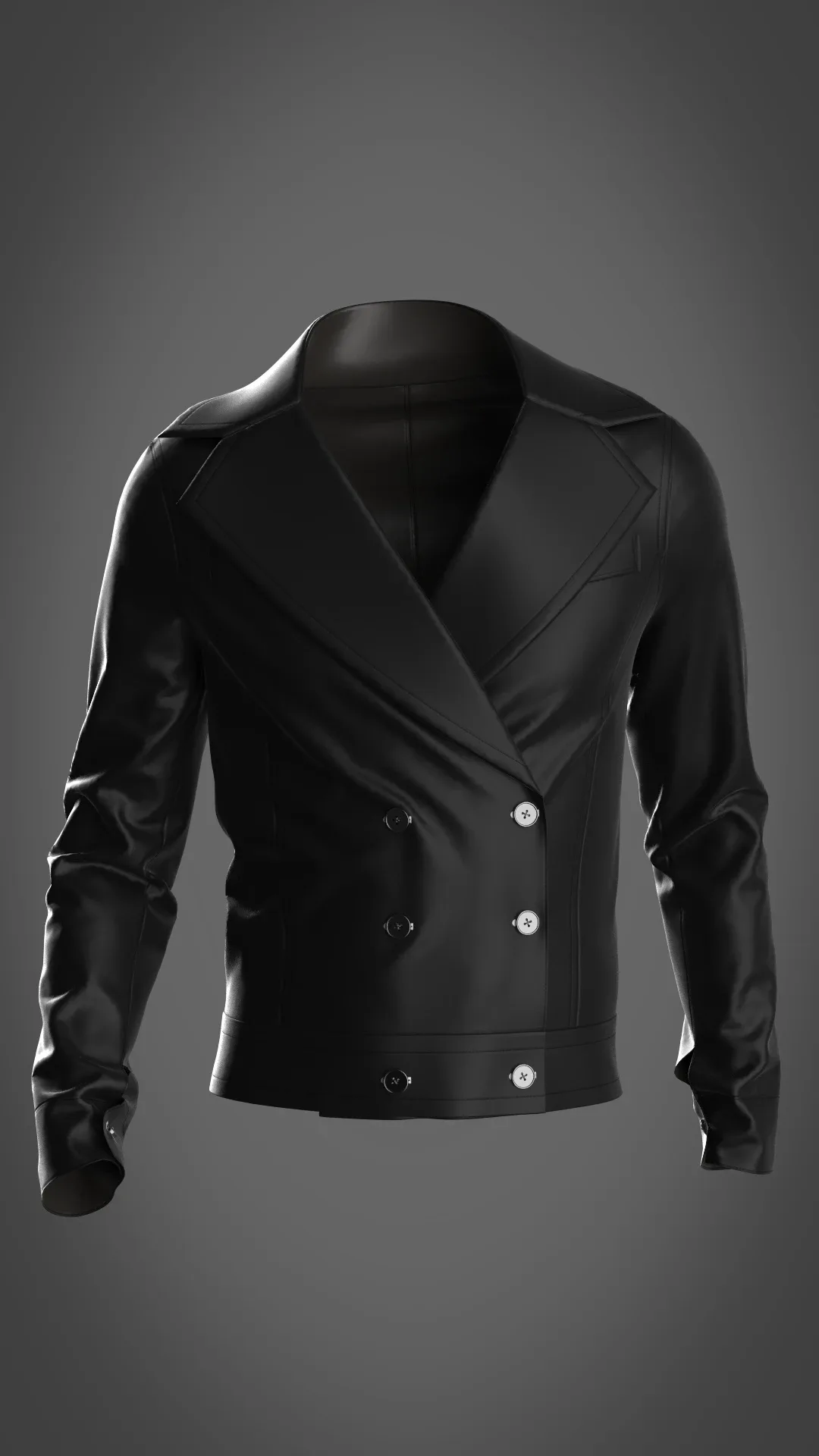 Men's Leather Jacket- Marvelous Designer & Clo3d