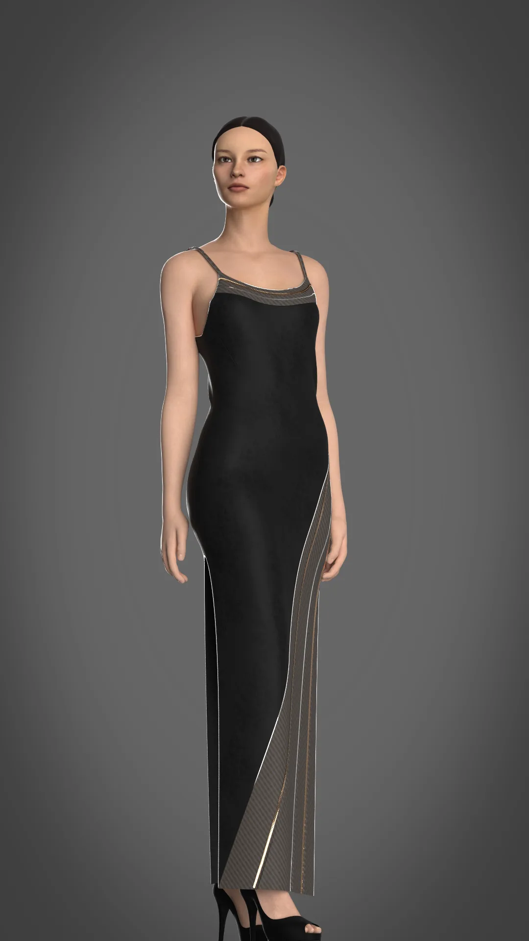 maxi dress- Marvelous Designer & Clo3d