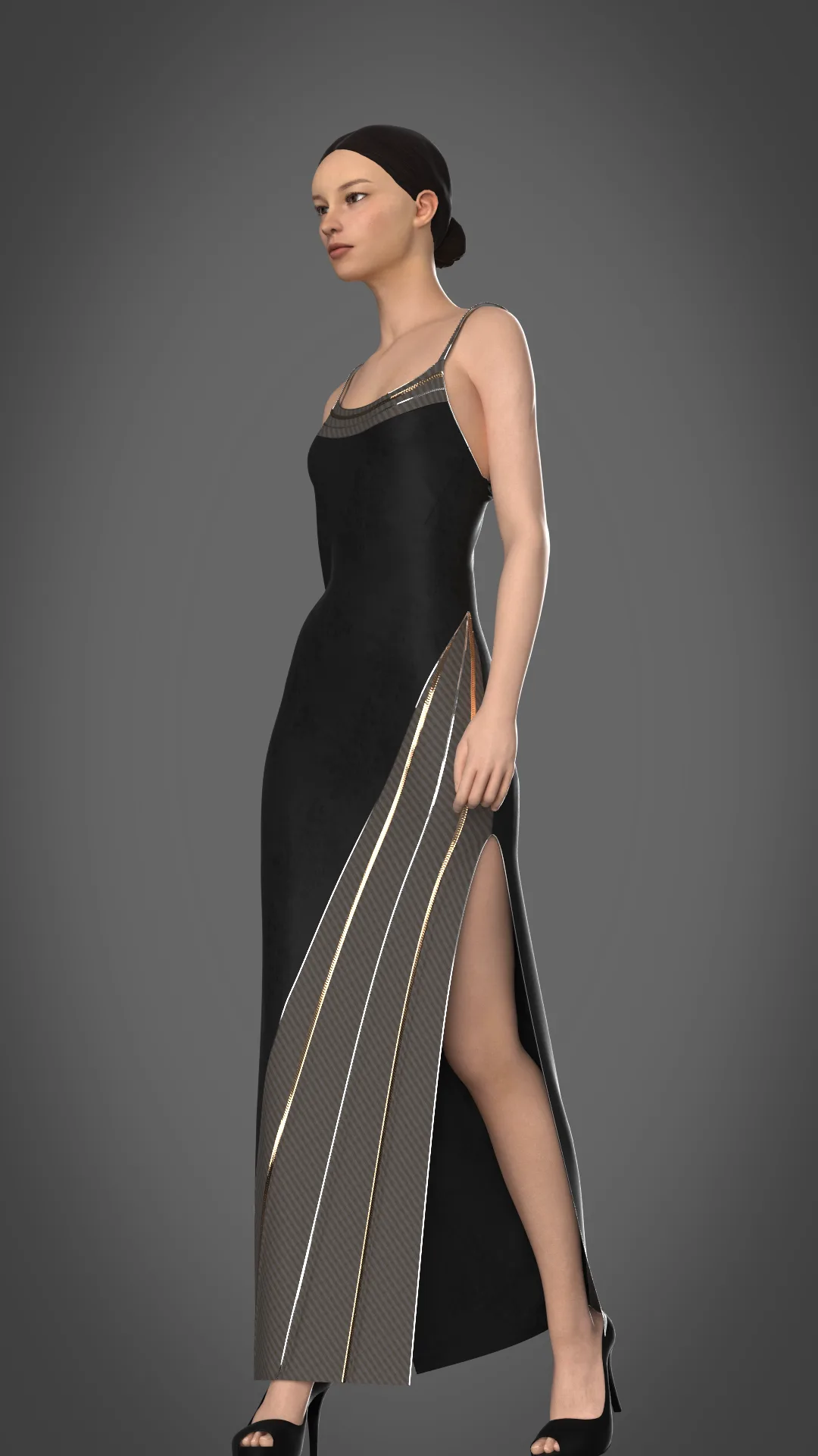 maxi dress- Marvelous Designer & Clo3d