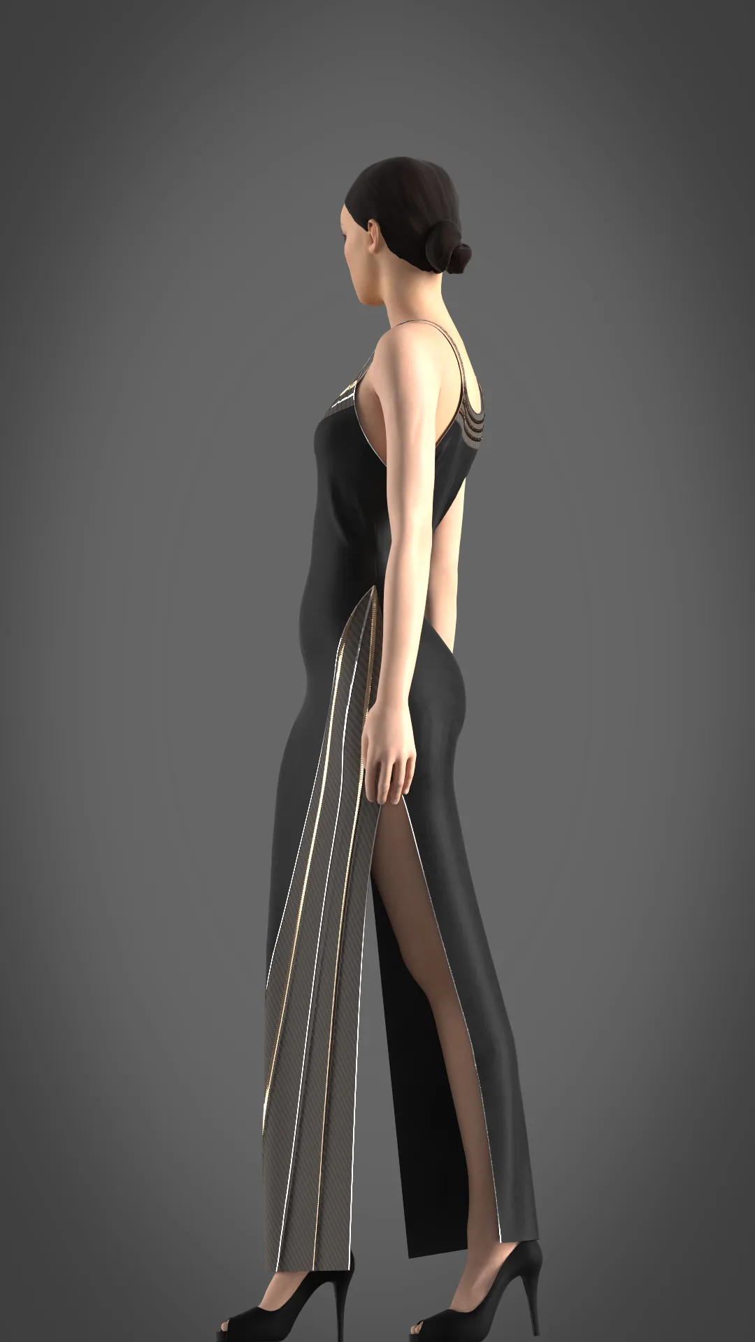 maxi dress- Marvelous Designer & Clo3d