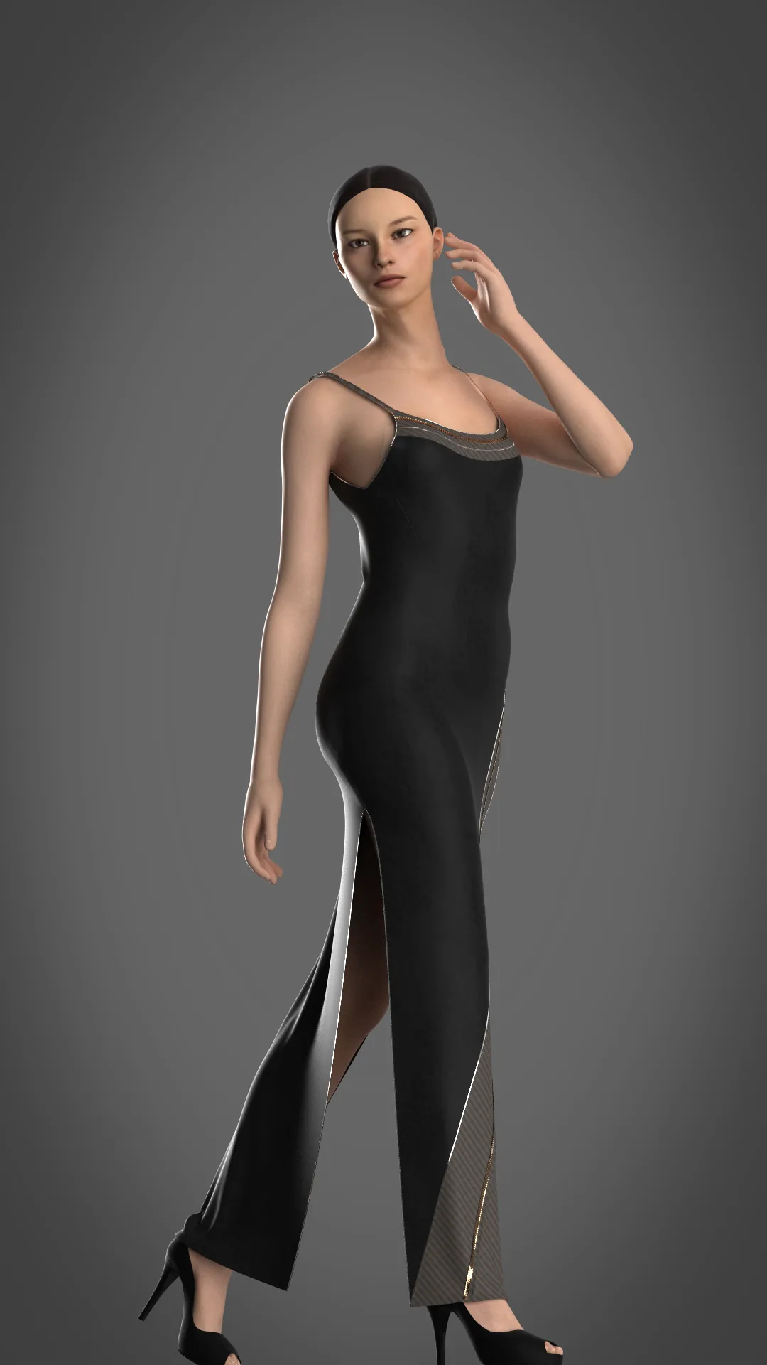 maxi dress- Marvelous Designer & Clo3d