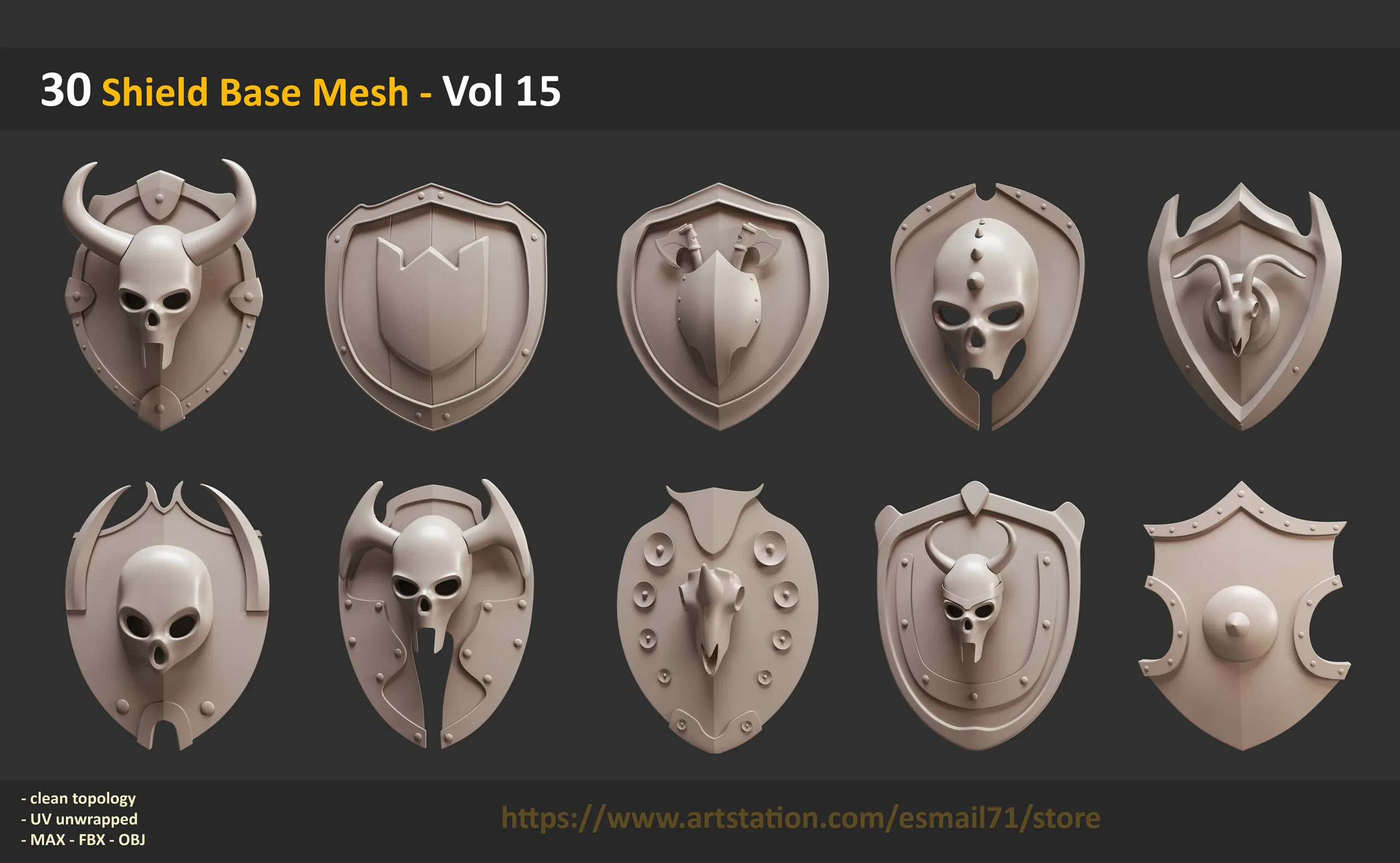 30 Shield Base Mesh - Vol 15