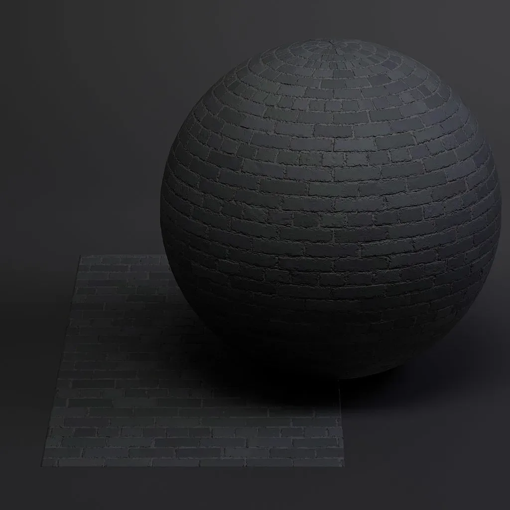 Bricks vol01 Black 8K Seamless PBR Materials