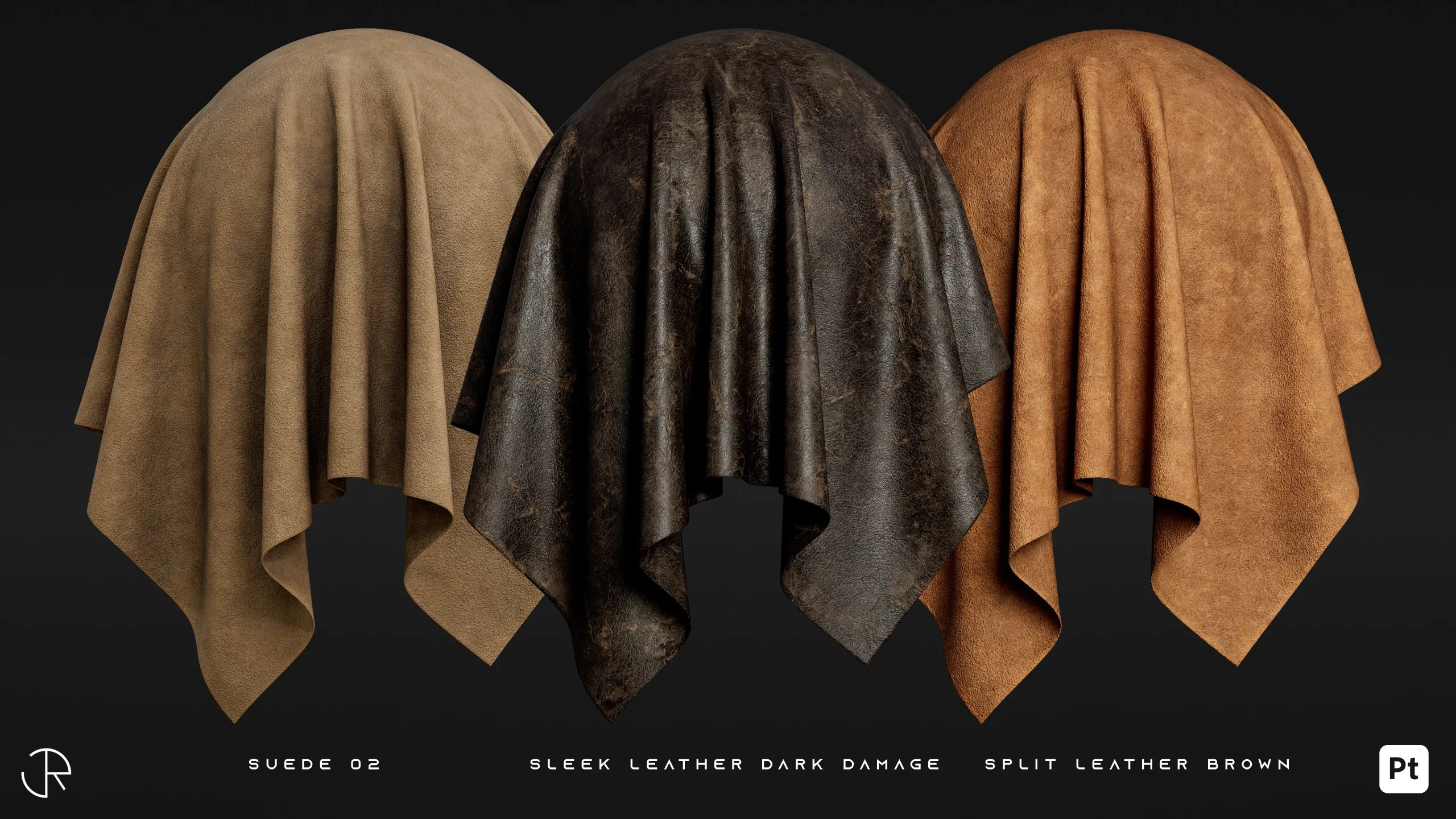 Realistic Leather Smart materials for substance 3d painter Vol 03