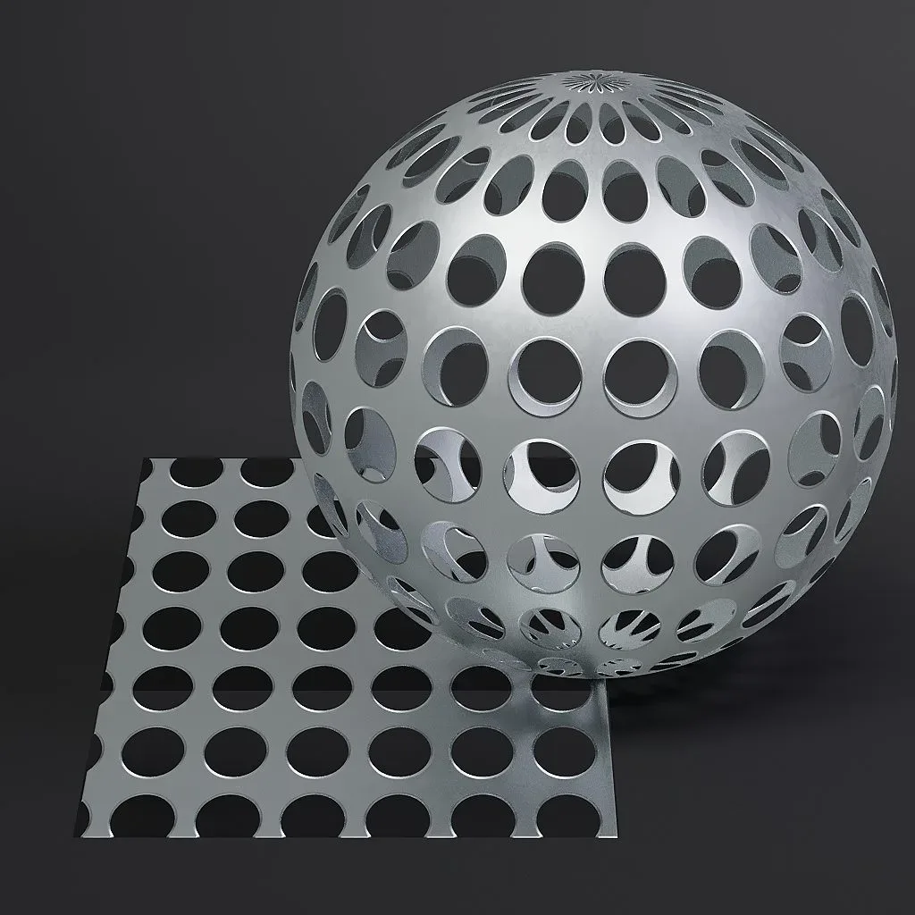 Metal vol09 Perforated 8K Seamless PBR Materials