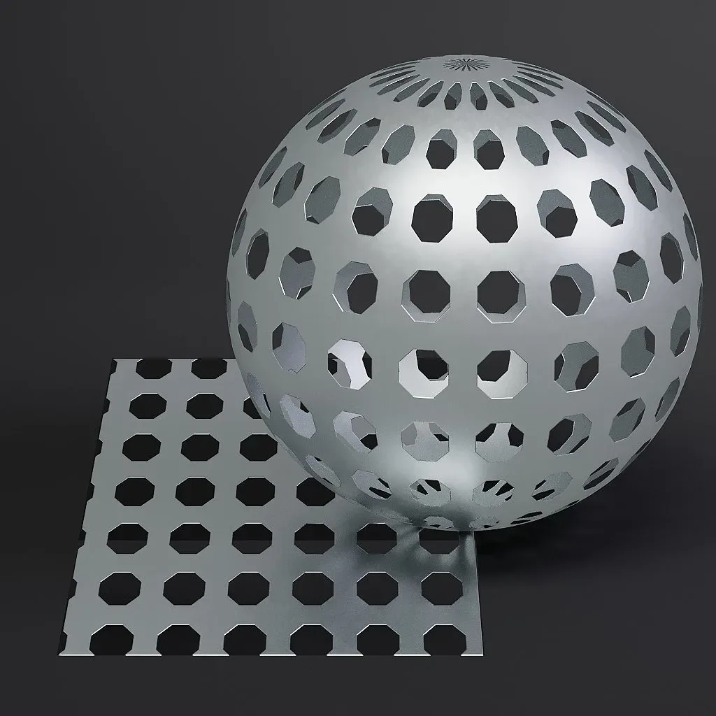 Metal vol09 Perforated 8K Seamless PBR Materials