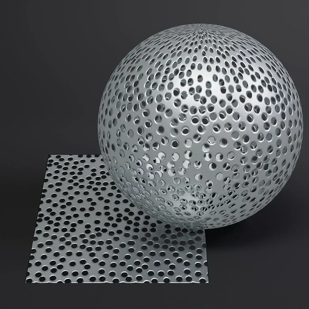 Metal vol09 Perforated 8K Seamless PBR Materials