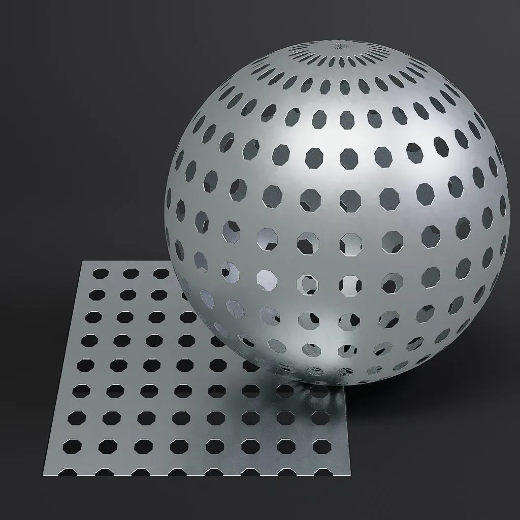 Metal vol09 Perforated 8K Seamless PBR Materials