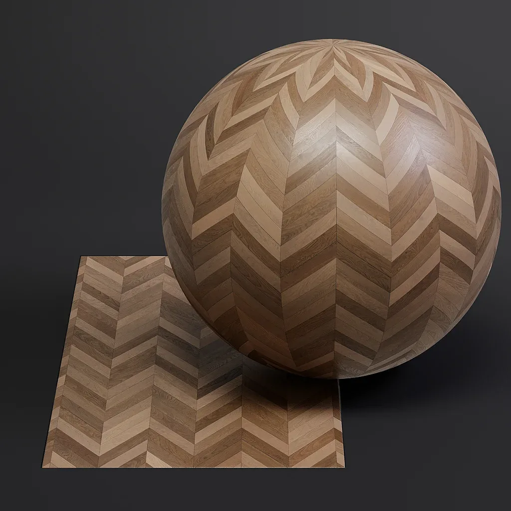 Parquet vol01 French Chevron 8K Seamless PBR Materials