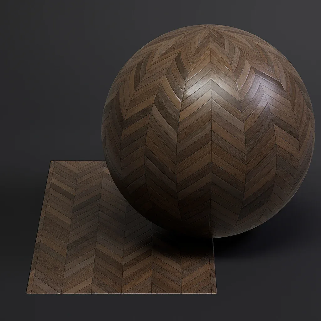 Parquet vol01 French Chevron 8K Seamless PBR Materials