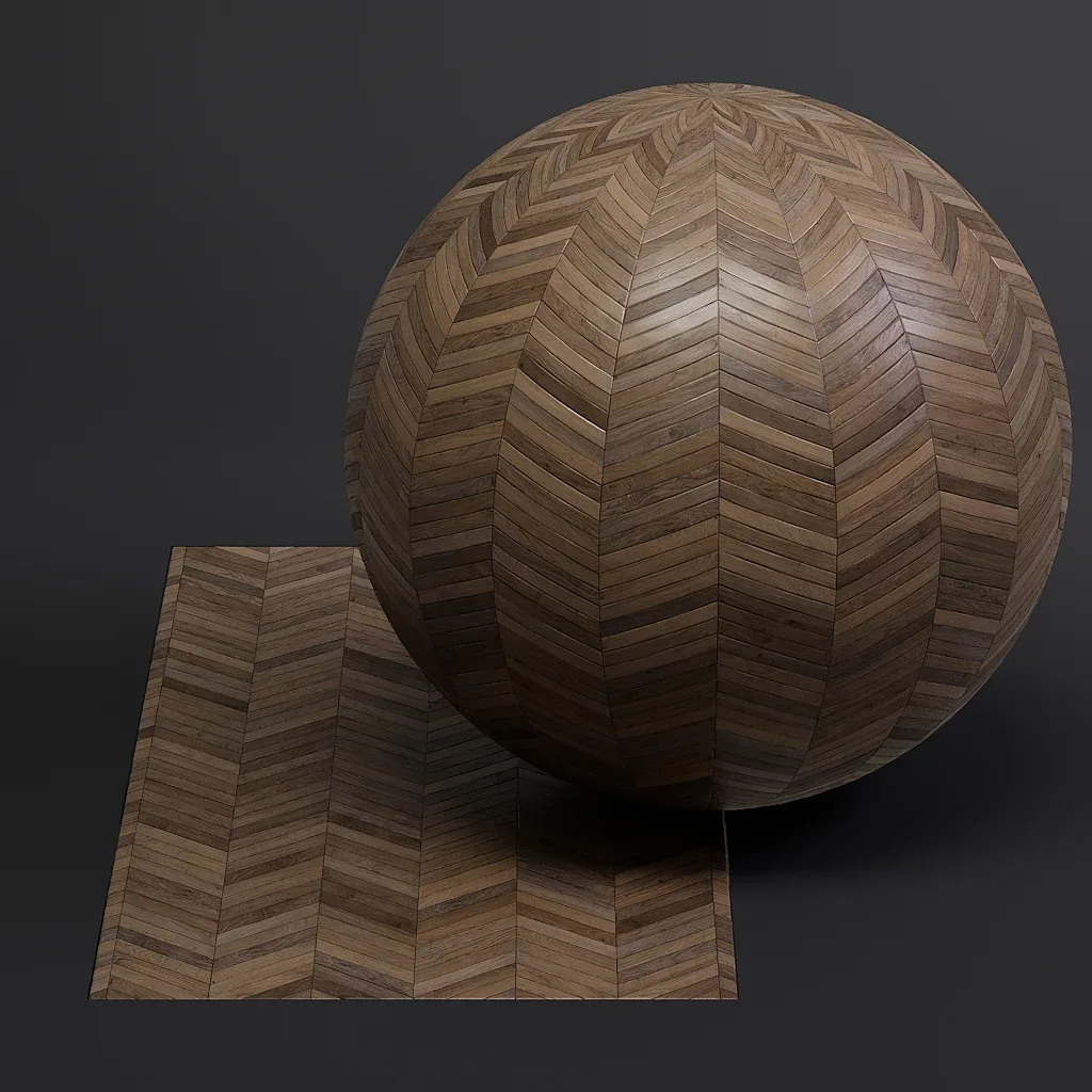Parquet vol01 French Chevron 8K Seamless PBR Materials
