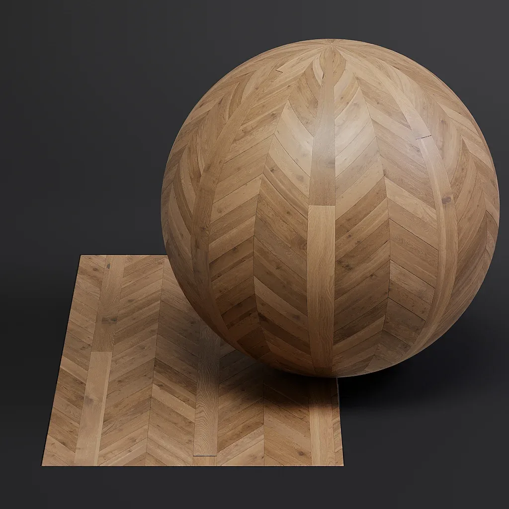 Parquet vol02 French Chevron 8K Seamless PBR Materials