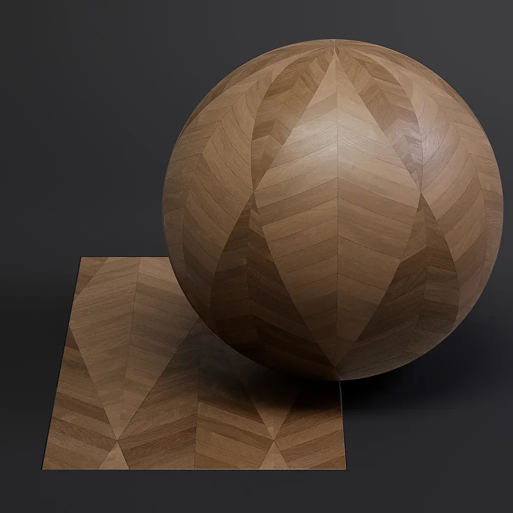 Parquet vol02 French Chevron 8K Seamless PBR Materials