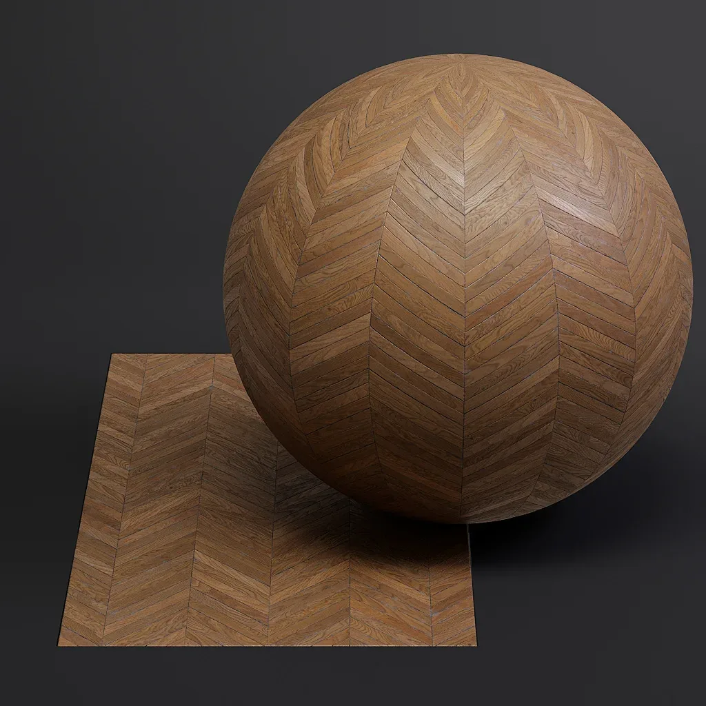 Parquet vol02 French Chevron 8K Seamless PBR Materials