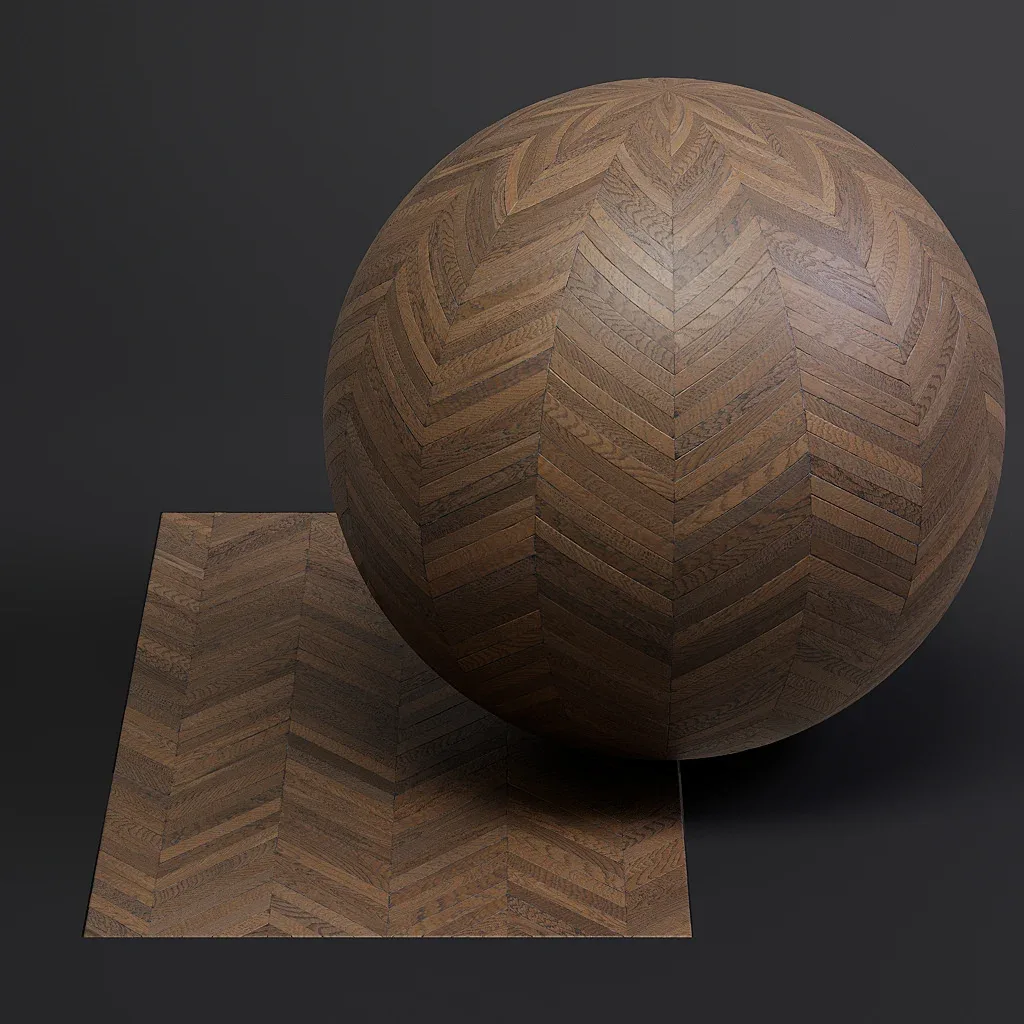 Parquet vol02 French Chevron 8K Seamless PBR Materials