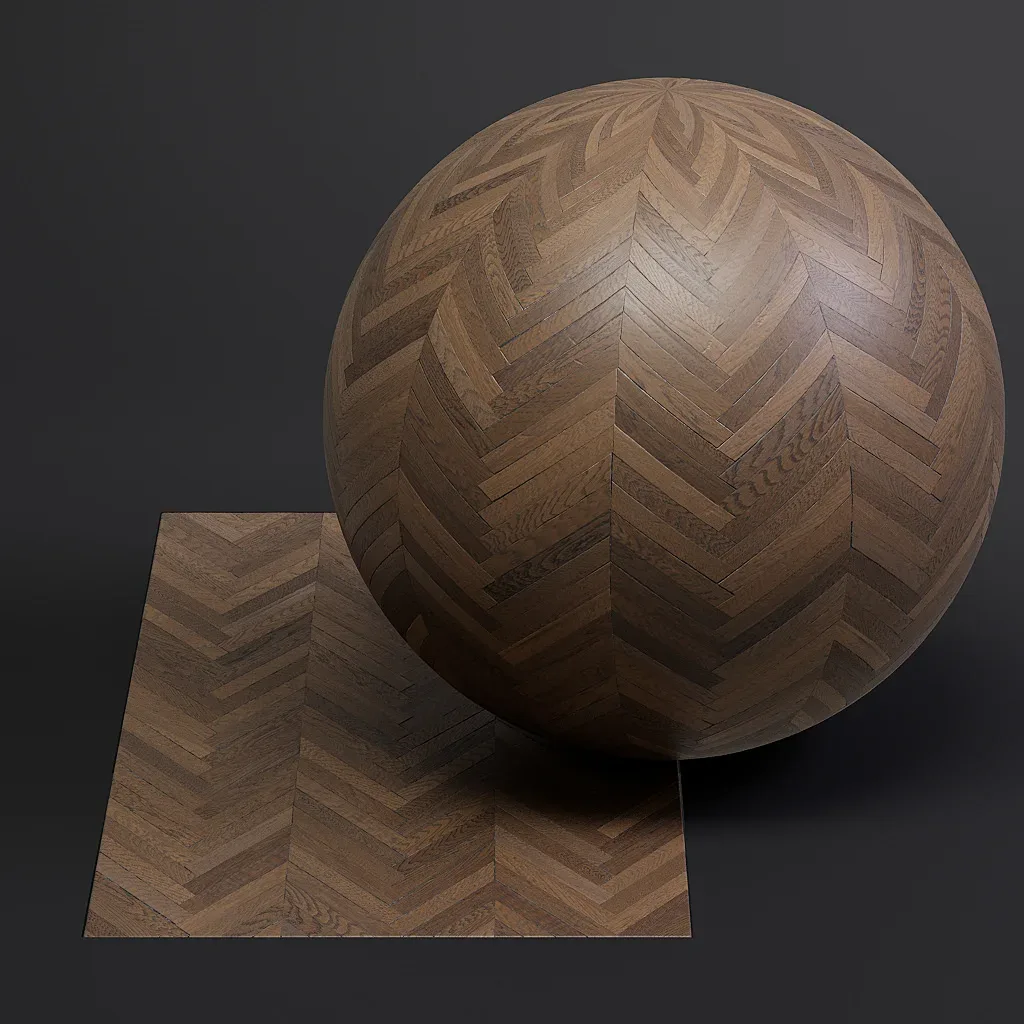 Parquet vol02 French Chevron 8K Seamless PBR Materials