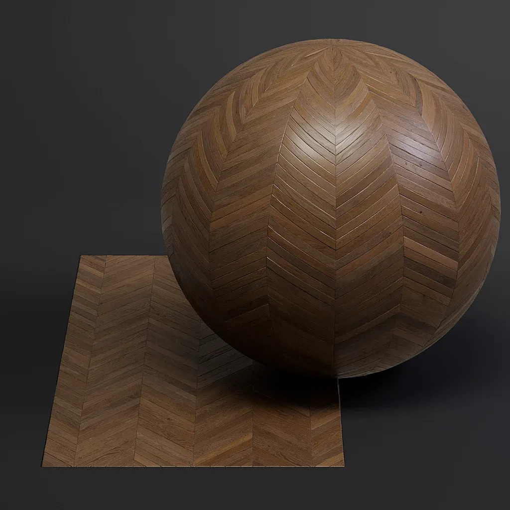 Parquet vol02 French Chevron 8K Seamless PBR Materials