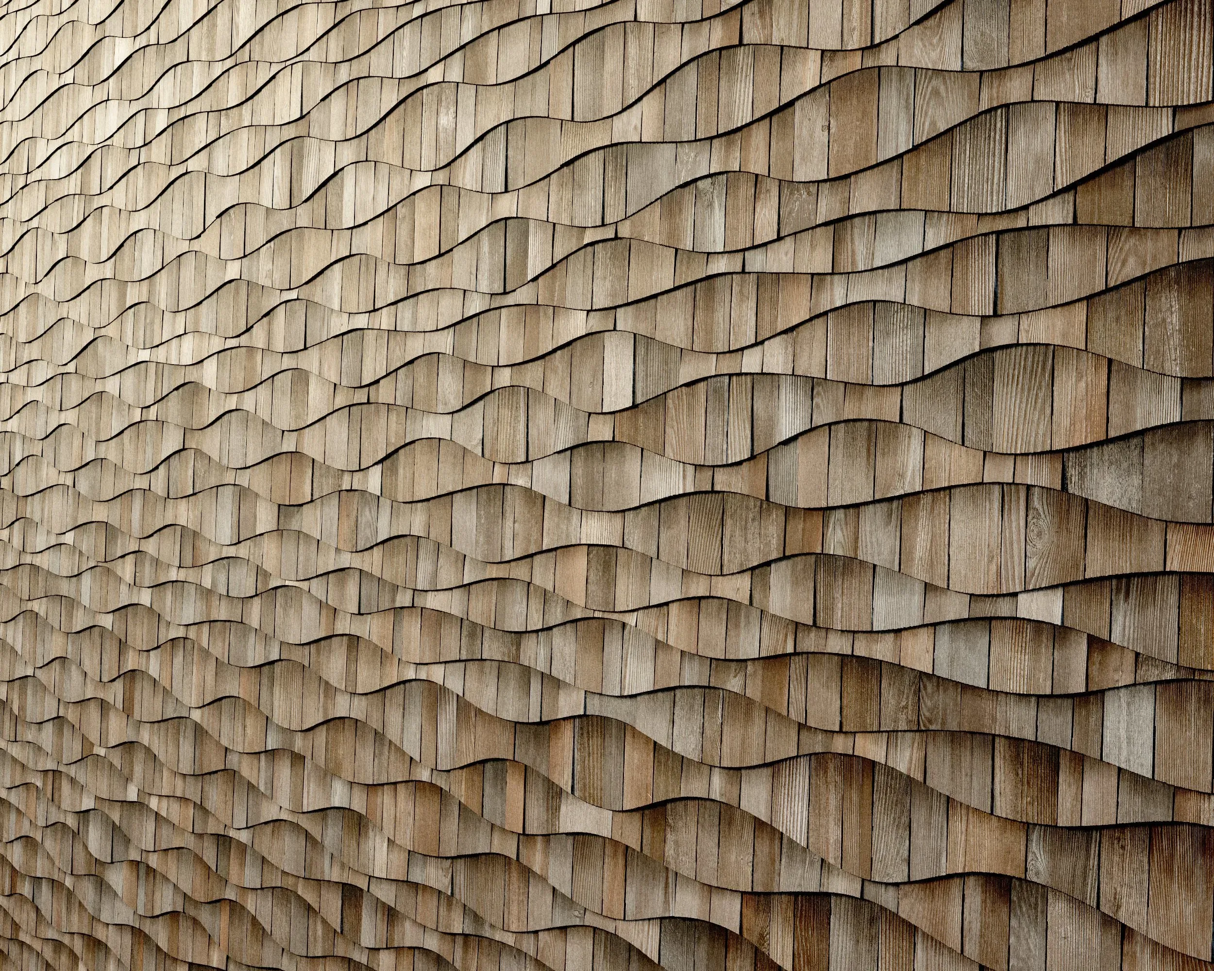 Woodfacades vol03 Wood Shingles 8K Seamless PBR Materials