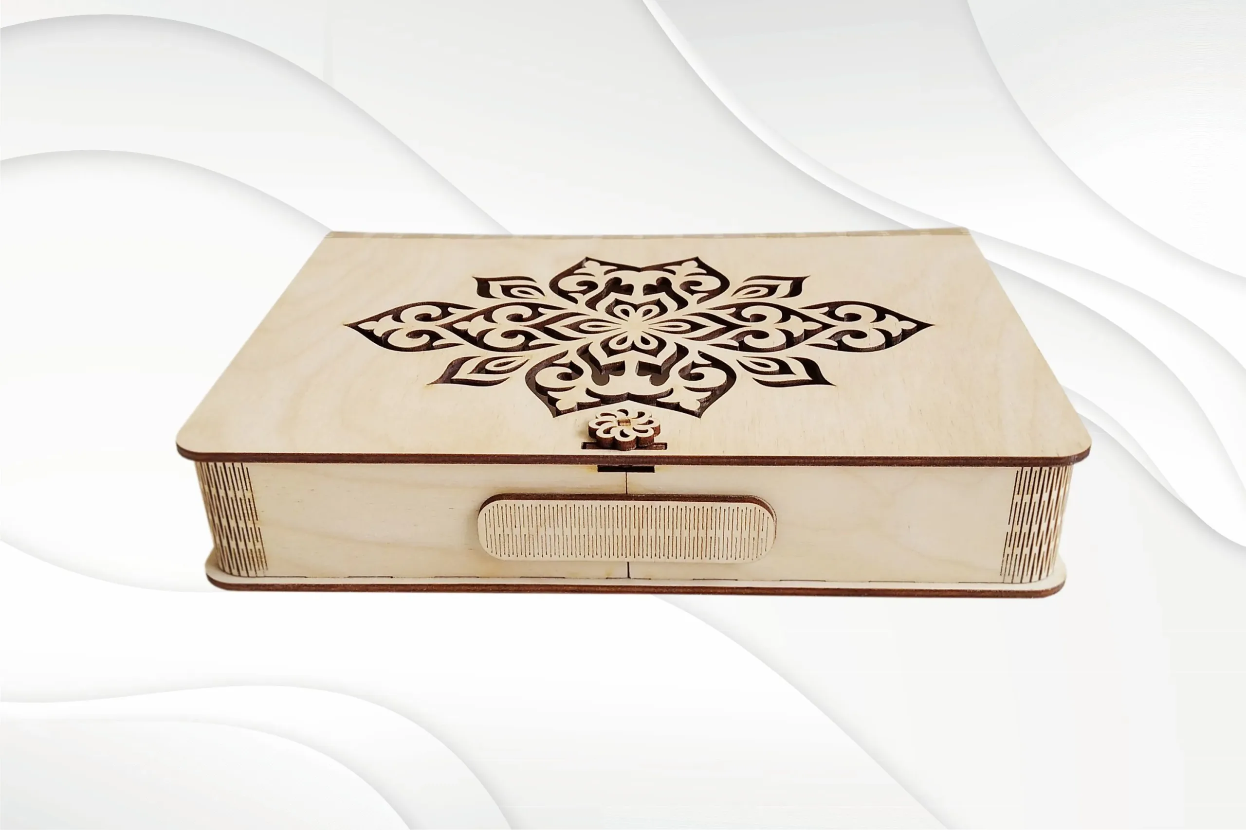 Gift box 6x9 inches svg dxf design laser cut. Vector drawing laser cutting.