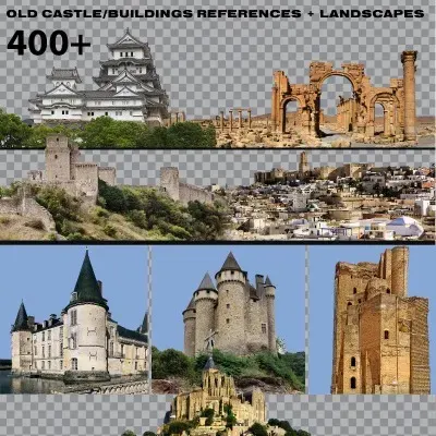 OLD CASTLE/BUILDINGS REFERENCES + LANDSCAPES 400+