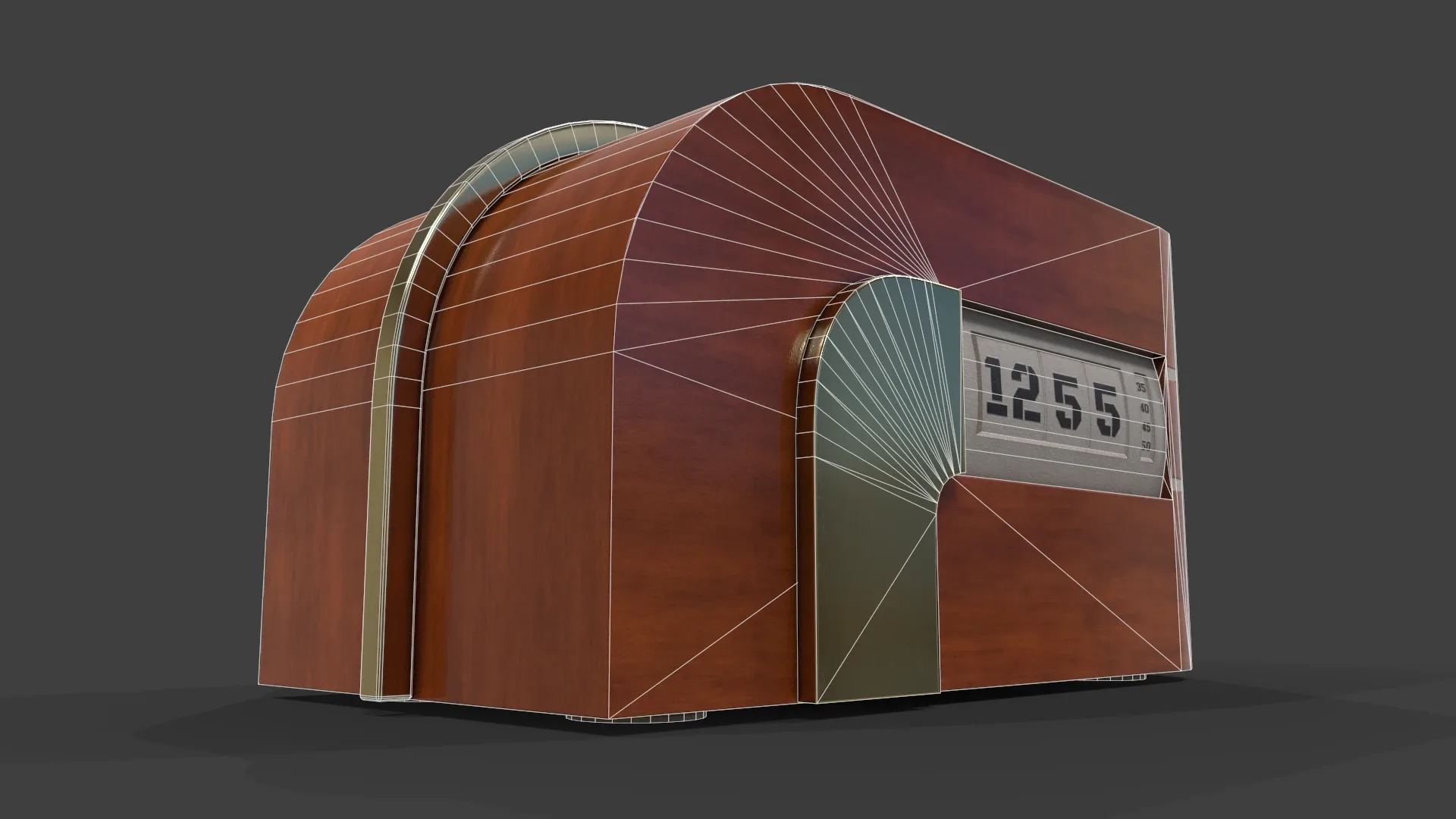 Art Deco Clock V01 - Low Poly