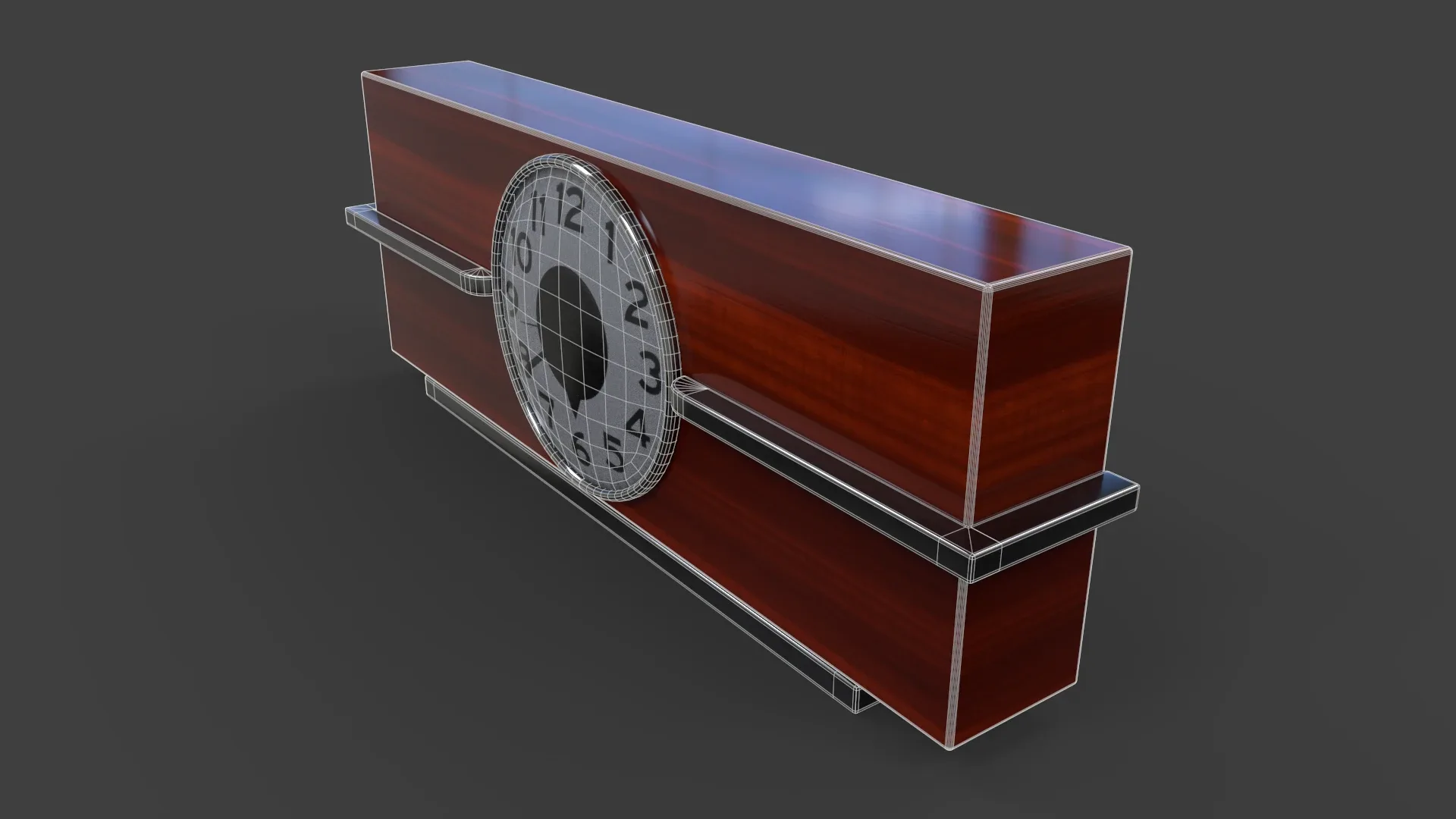 Art Deco Clock V02 - Low Poly