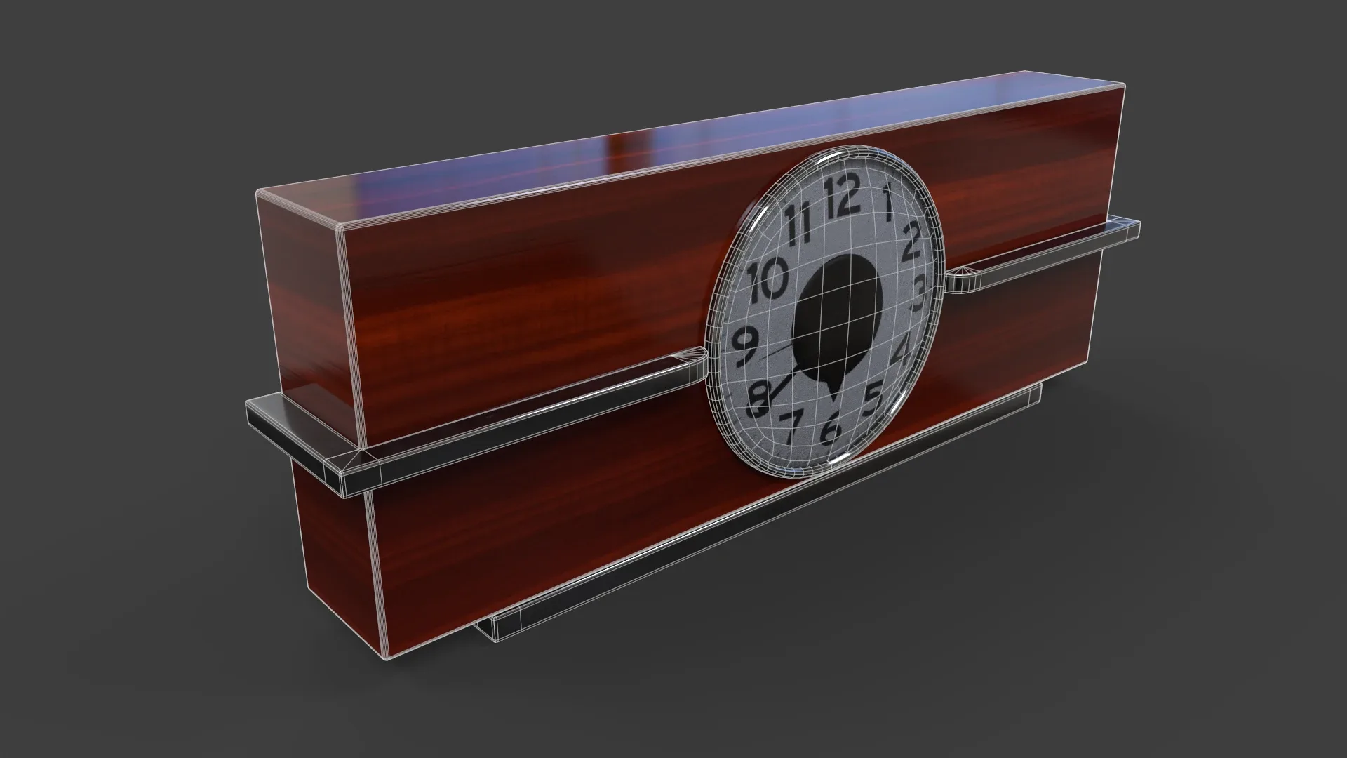 Art Deco Clock V02 - Low Poly