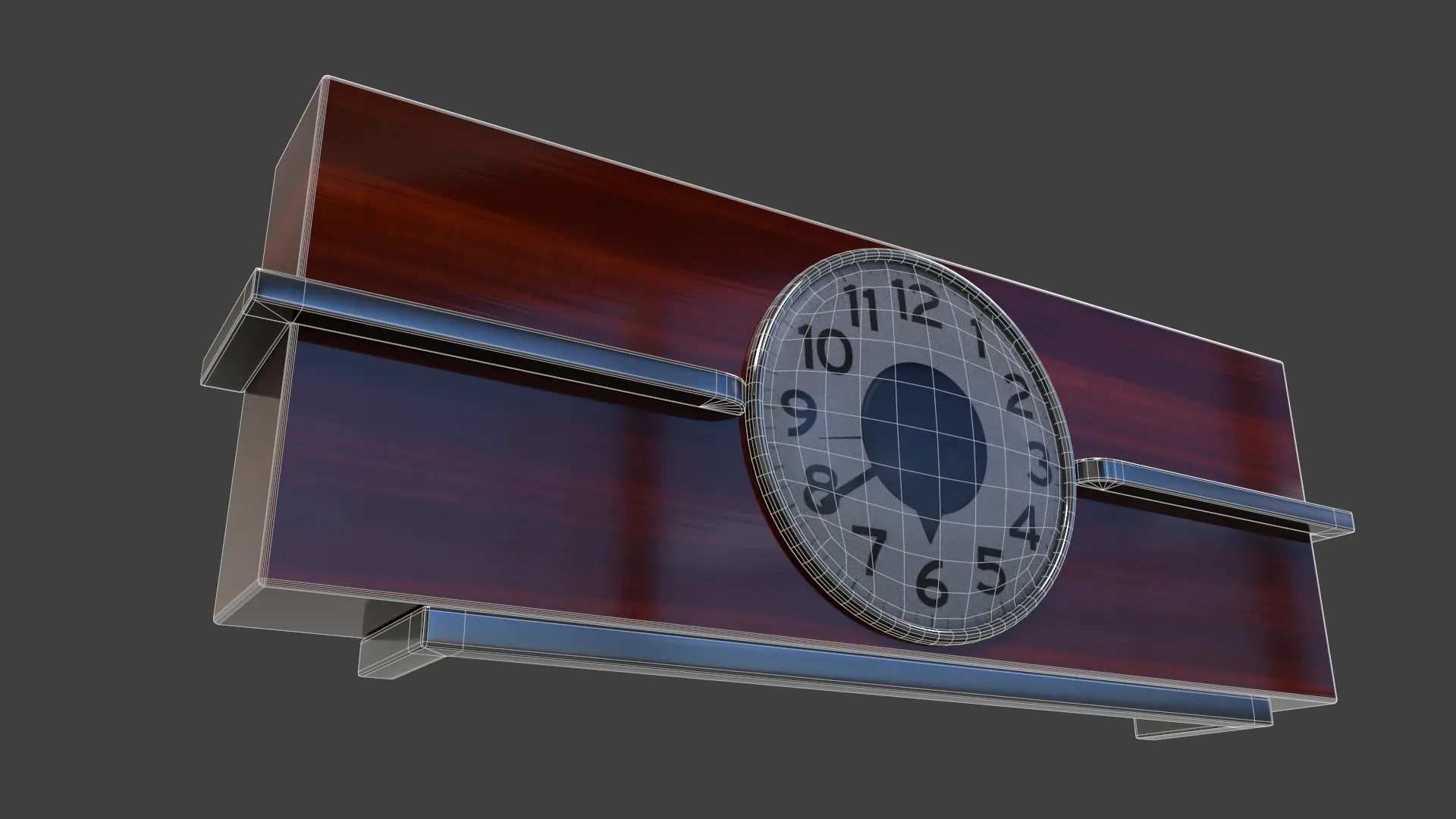 Art Deco Clock V02 - Low Poly