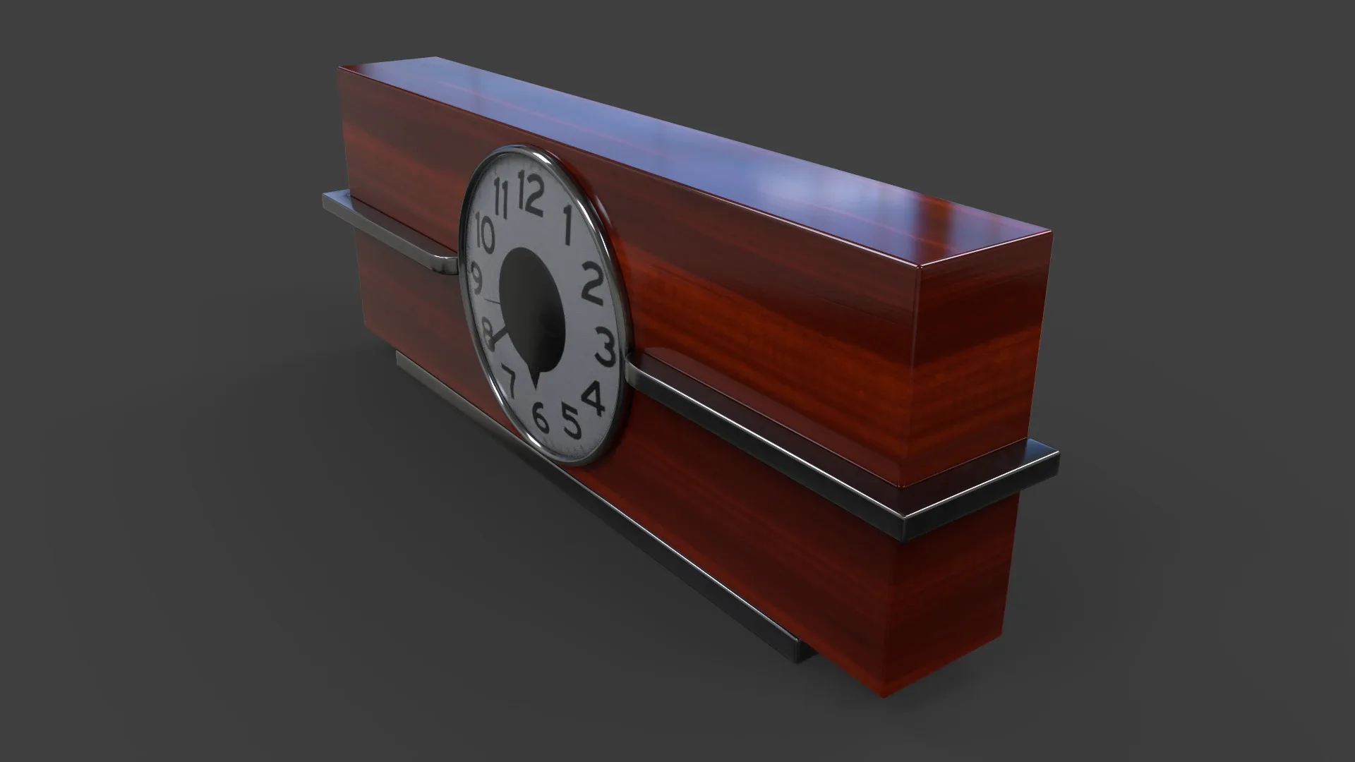 Art Deco Clock V02 - Low Poly