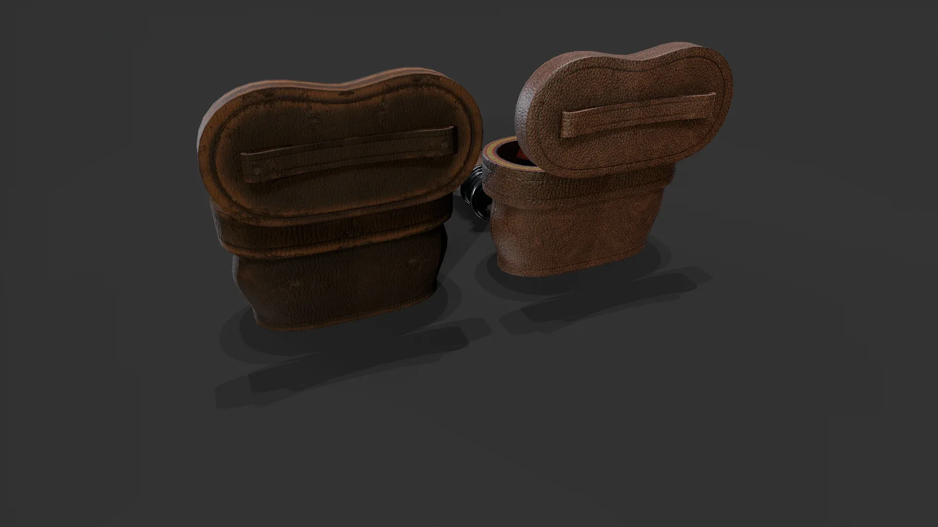 Antique Binoculars with Case V02 - Low Poly